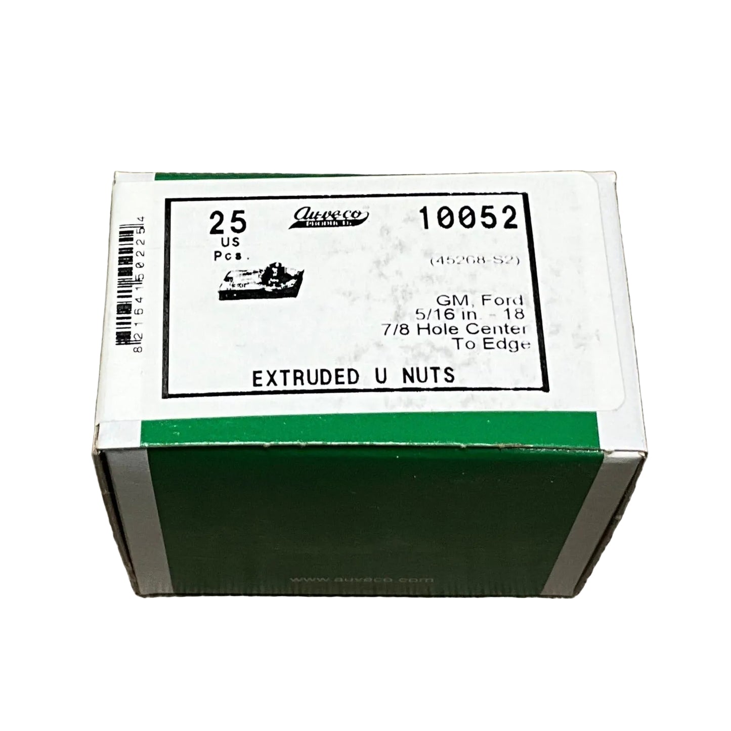 25 Extruded "U" Nuts (Fold Over Nuts) Auveco 10052 GM Ford: 45268-S2 ; 10008002