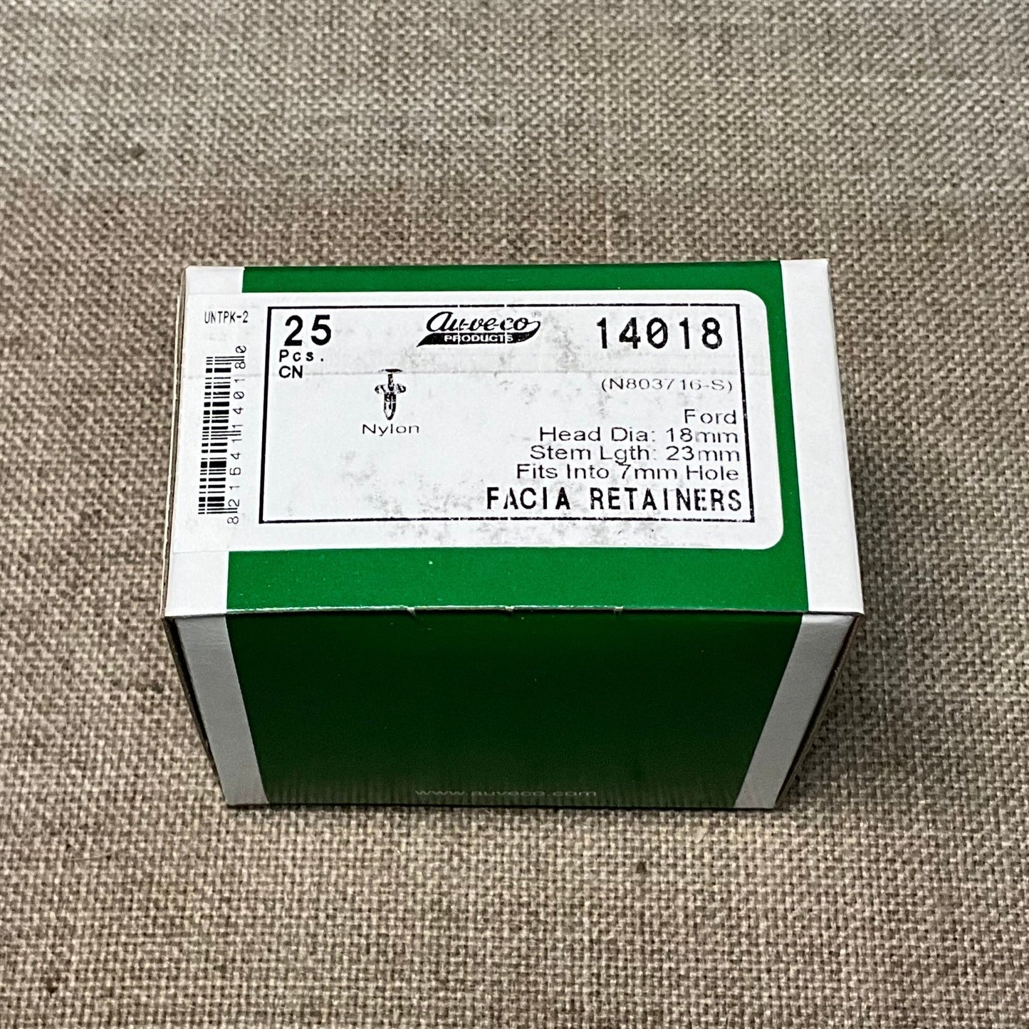 25 Fascia Retainers Auveco 14018 Ford: N803716-S Mustang and Capri From 1985 On