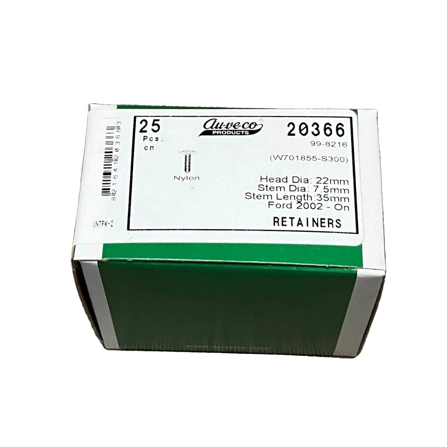 25 Fender Liner and Mud Flap Retainers Auveco 20366 OEM Ford : W701855-S300