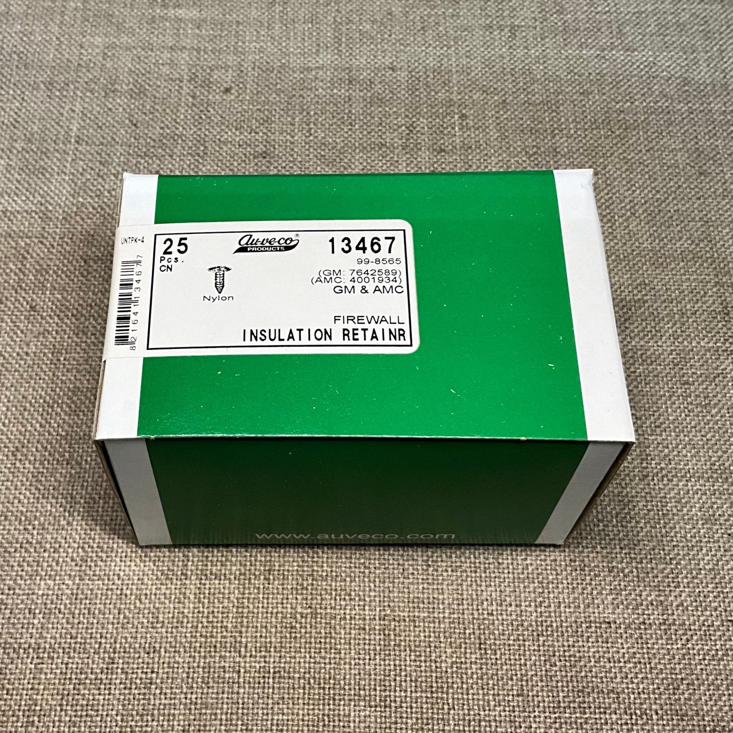 25 Firewall Insulation Retainers Auveco 13467 GM: 7642589 And AMC: 4001934