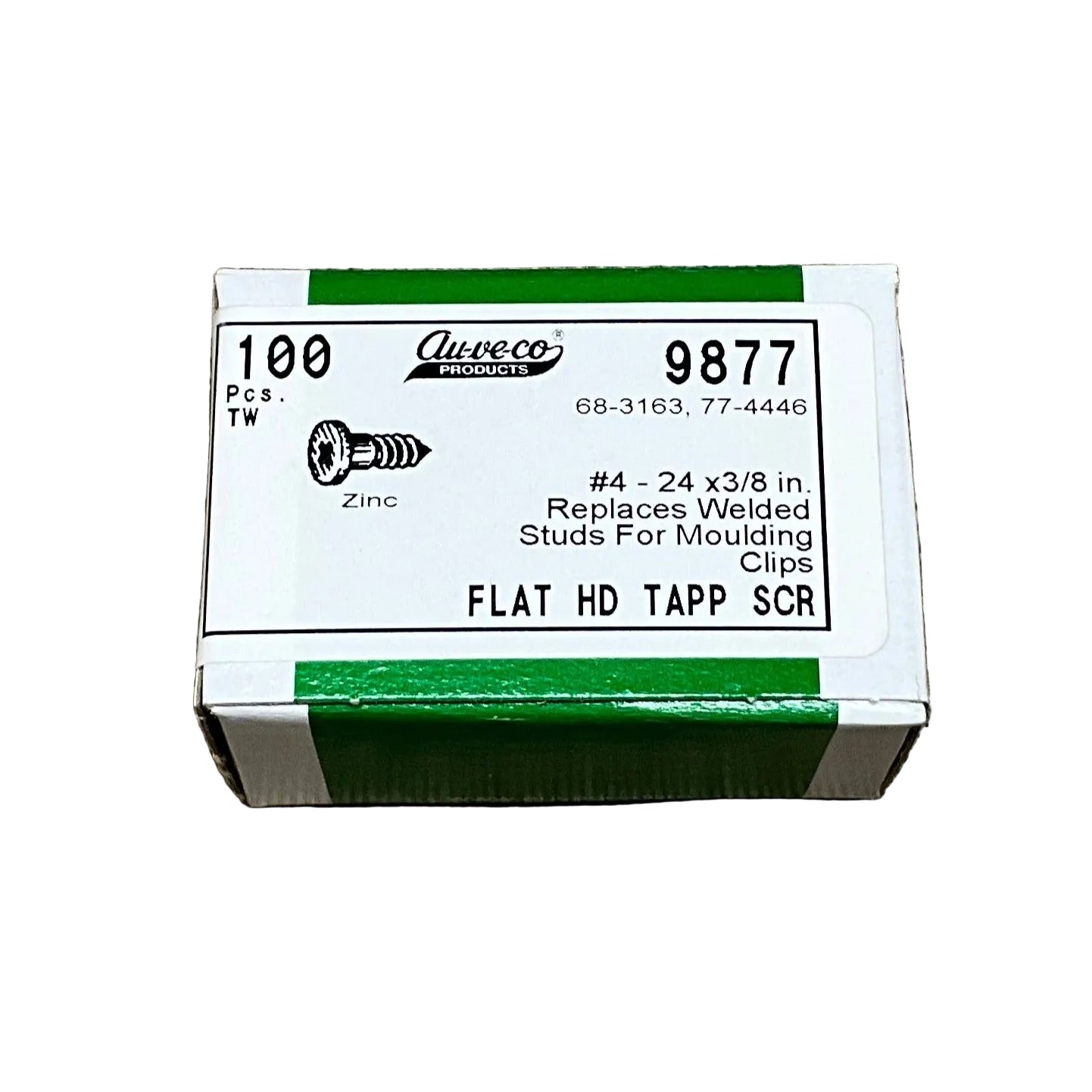 100 Special Phillips Flat Head Tapping Screws Auveco 9877 For Molding Clips