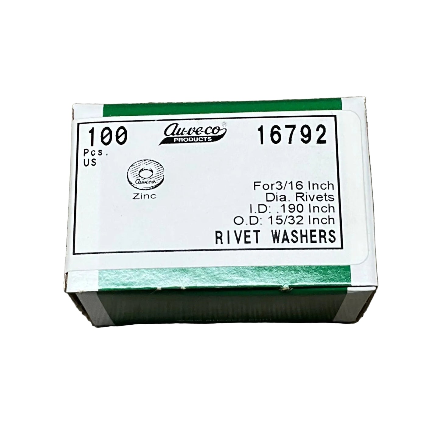 100 Steel Rivet Washers Auveco 16792 Auto Truck Car Tractor SUV ATV Universal