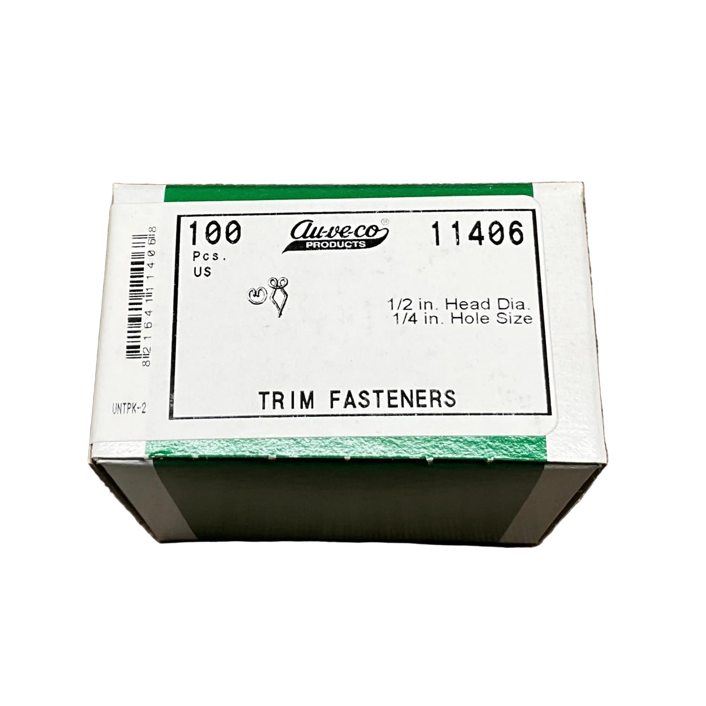 100 Trim Clip Fasteners Auveco 11406 For All Make And Models Made in the USA !!