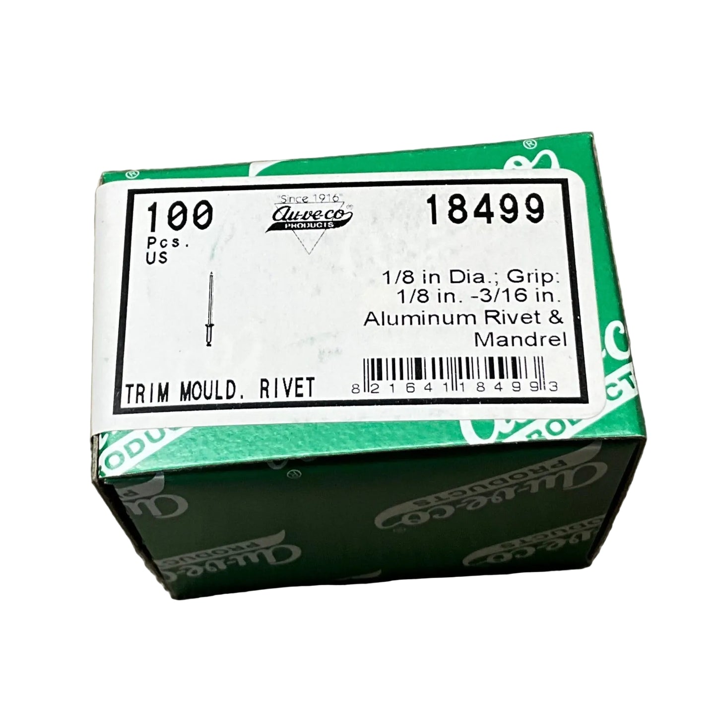 100 Trim Moulding Rivets Auveco 18499 Auto Car Truck Van SUV ATV Universal Type