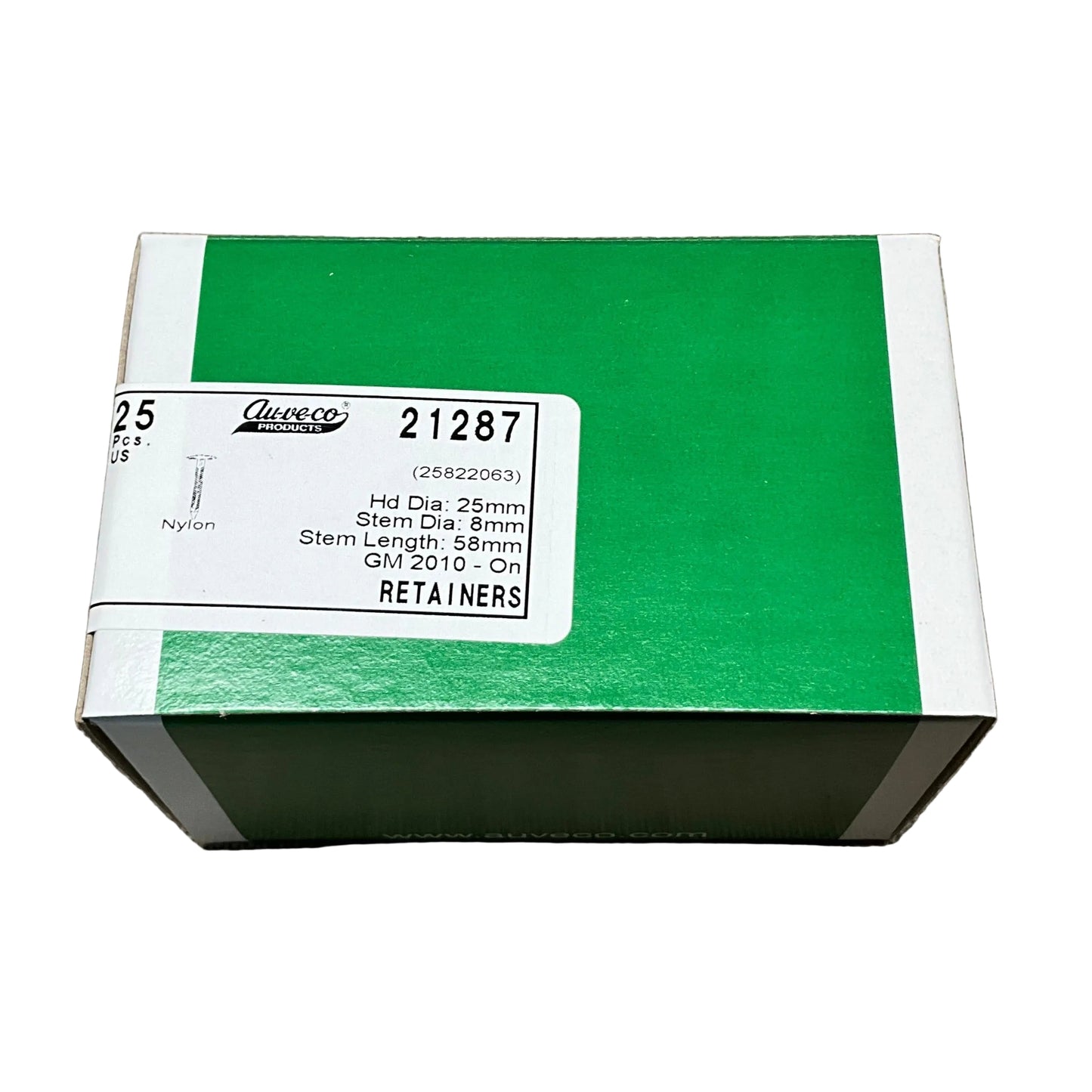 25 Headliner Retainers Auveco 21287 Chevrolet Silverado Hybrid GM : 25822063