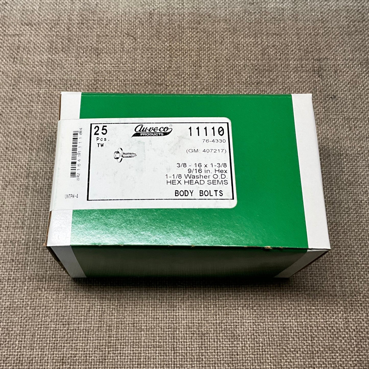 25 Hood Hinge To Sheet Metal Bolts Auveco 11110 GM: 407217 ; 1564180