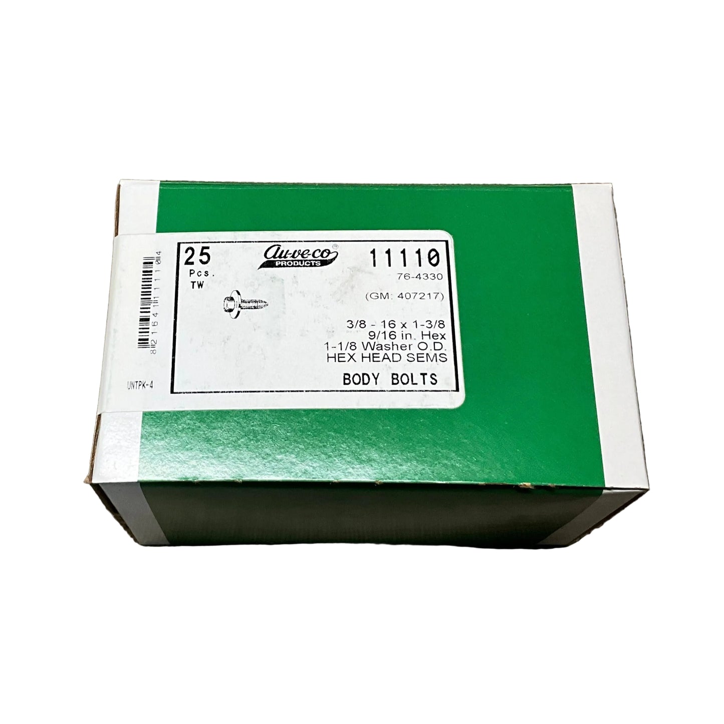 25 Hood Hinge To Sheet Metal Bolts Auveco 11110 GM: 407217 ; 1564180