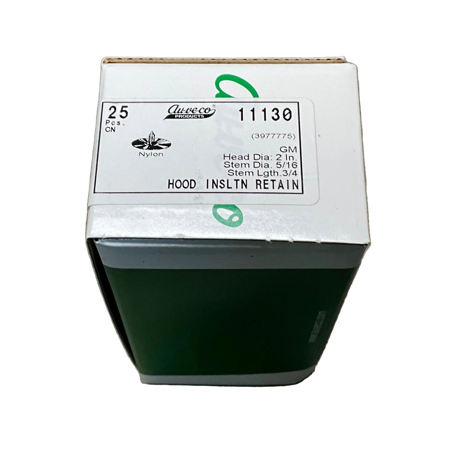 25 Hood Insulation Retainers Auveco 11130 GM: 3078511 ; 3977775 From 1964 on
