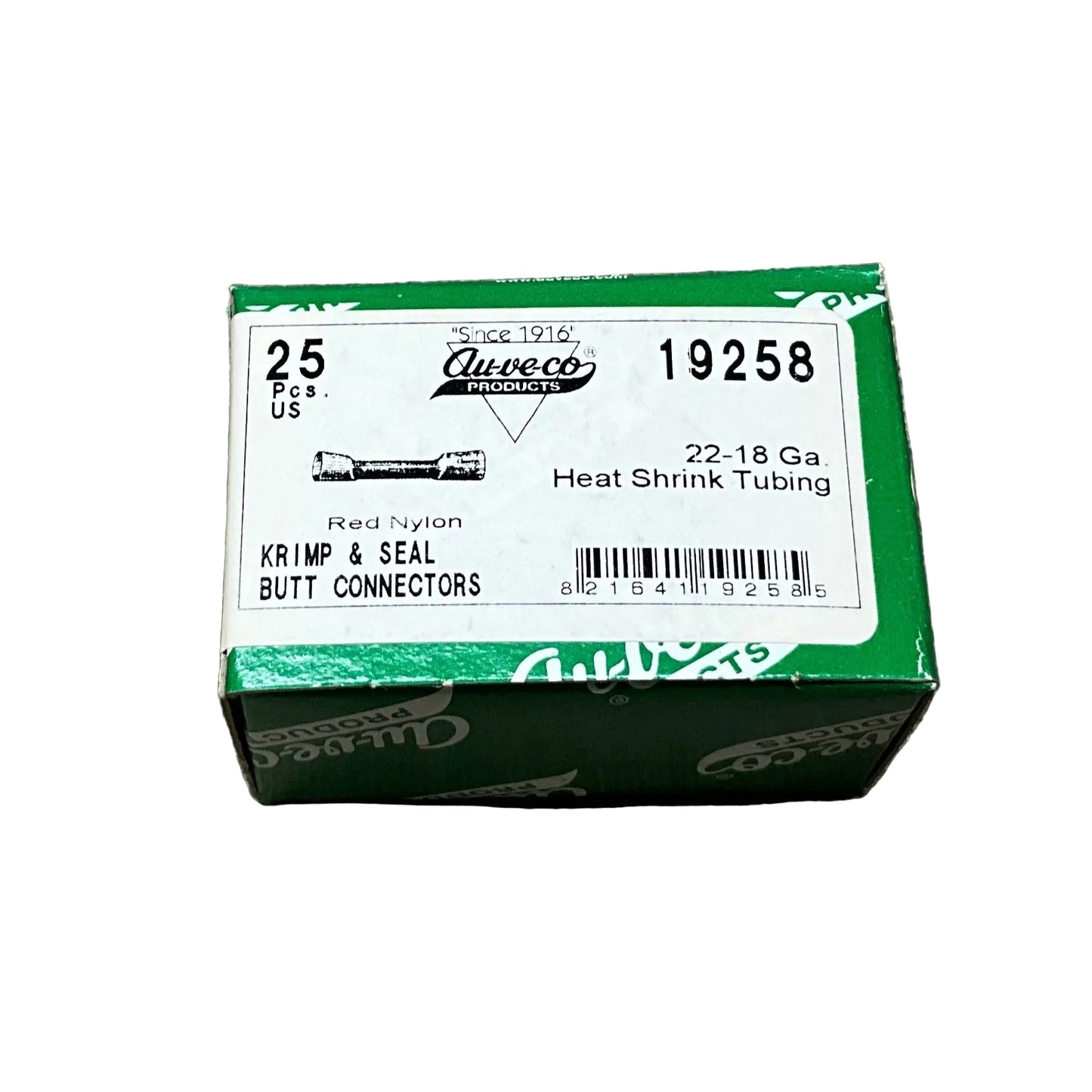 25 Krimp and Seal Heat Shrinking Tubing Auveco 19258, 22 - 18 Gauge Wire Range