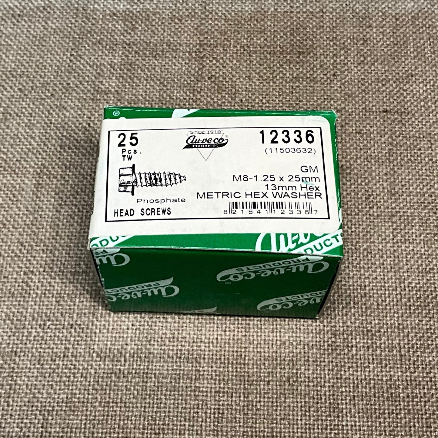 25 Metric Hex Washer Head Bolts Auveco 12336 GM: 11503632 Universal General Use