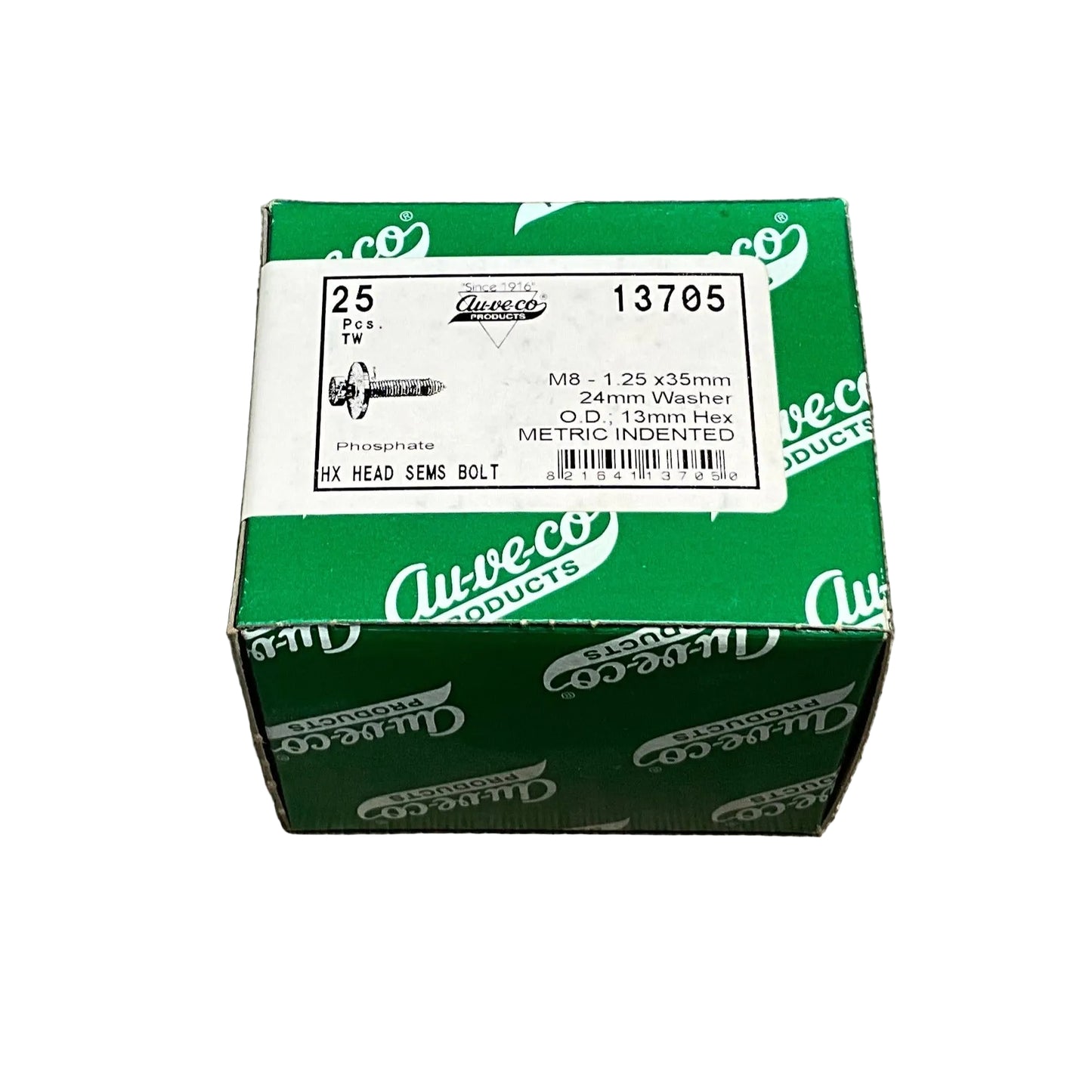 25 Metric Indented Hex Head Sems Bolts Auveco 13705 ~ GM: 11503668 ~ General