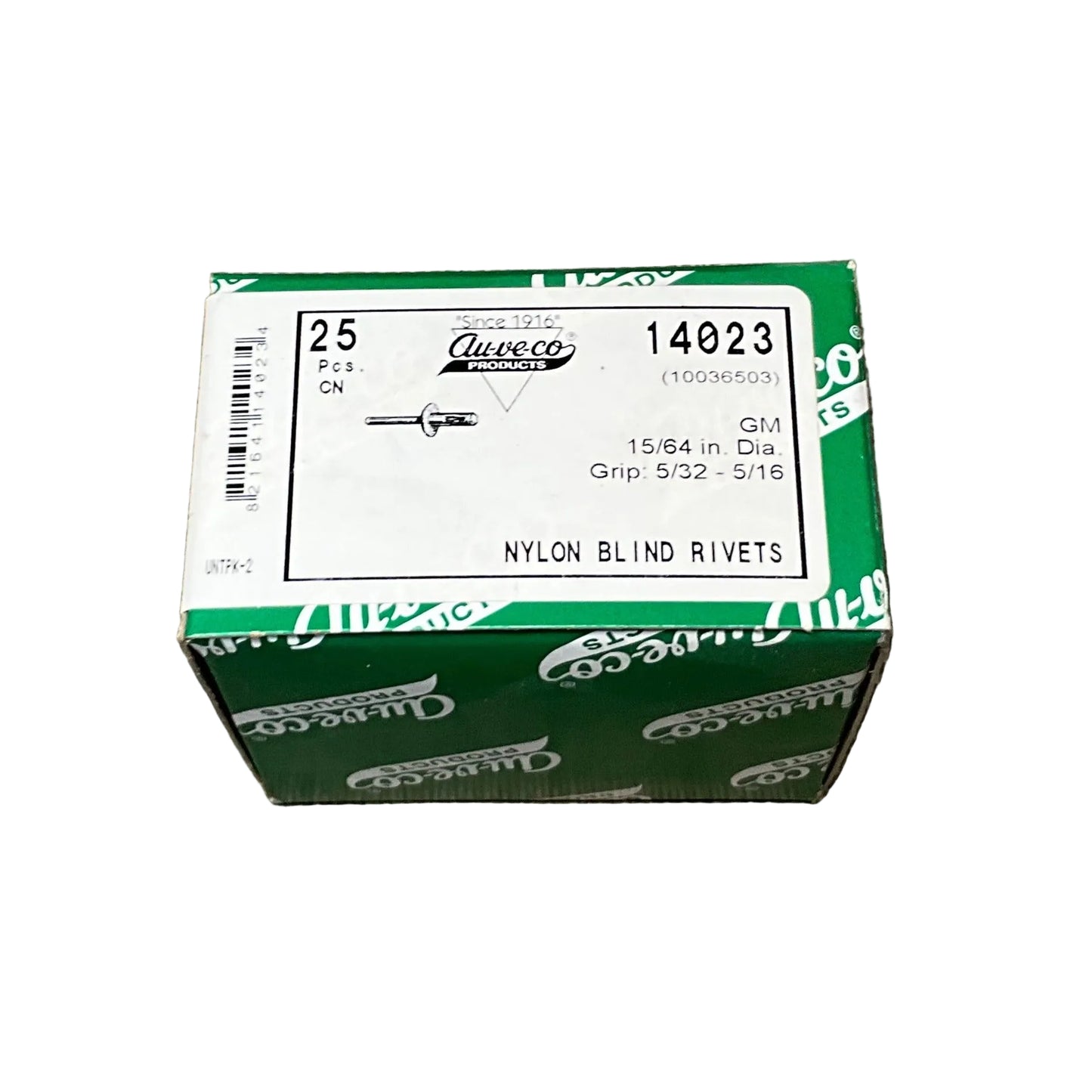 25 Nylon Blind Rivets Auveco 14023 For GM : 10036503 Automobiles Car Truck