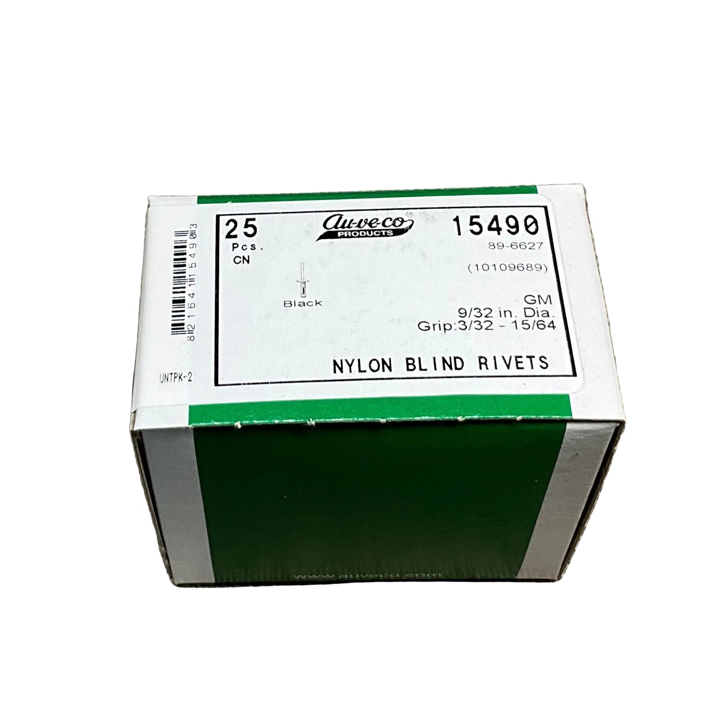 25 Nylon Blind Rivets Auveco 15490 GM:10109689 Car Truck SUV ATV Van