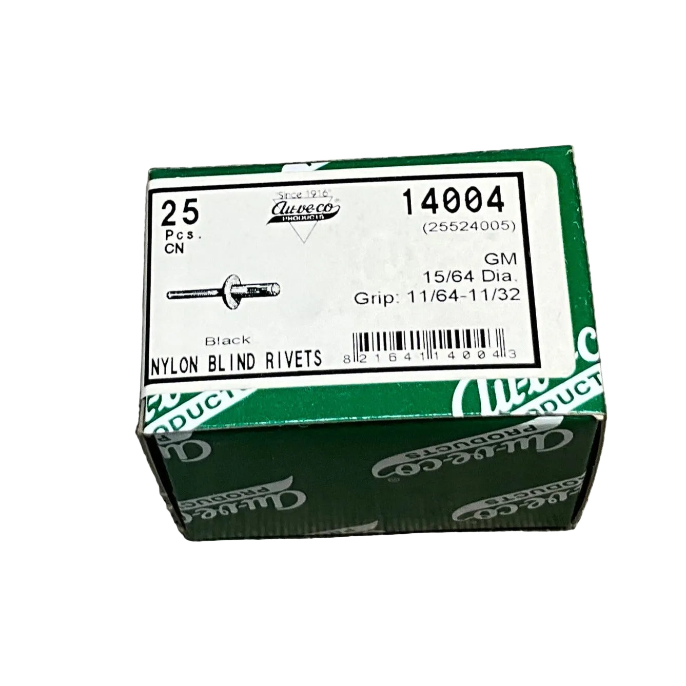 25 Nylon Blind Rivets Auveco 14004 For GM: 25524005 Car Truck ATV Universal
