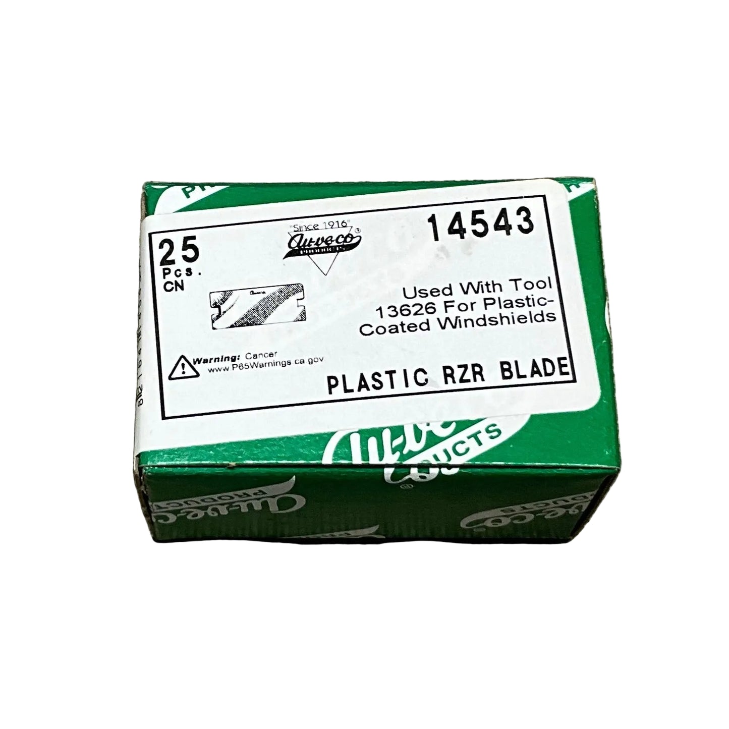 25 Plastic Razor Blades Auveco 14543 Automotive Industrial Home Windshields