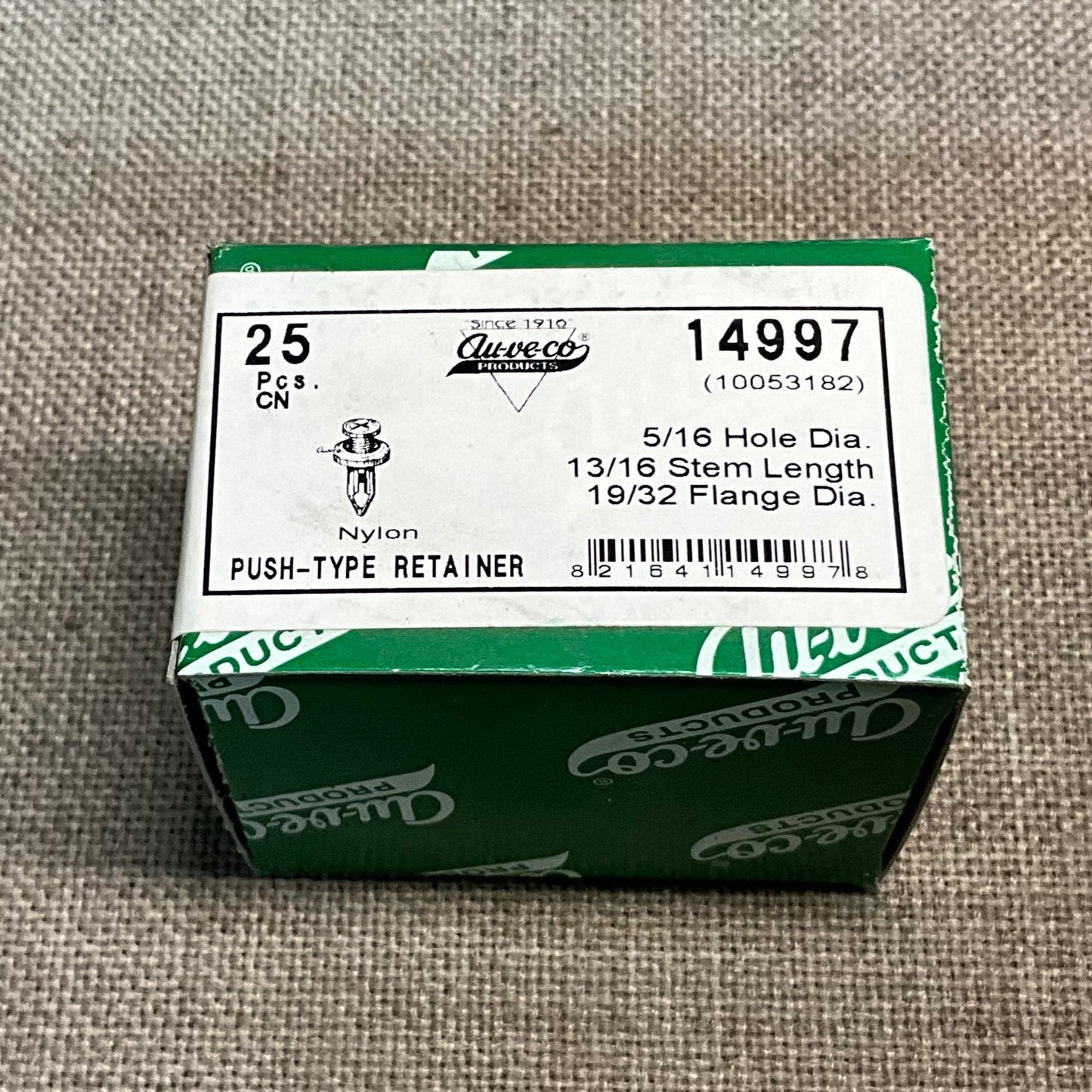25 Push Type Retainers Auveco 14997 GM OEM : 10053182 From The Year 1987 - On