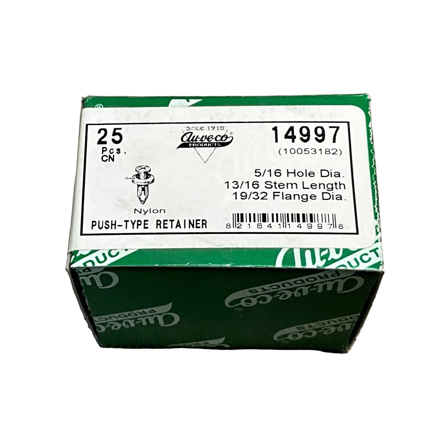 25 Push Type Retainers Auveco 14997 GM OEM : 10053182 From The Year 1987 - On