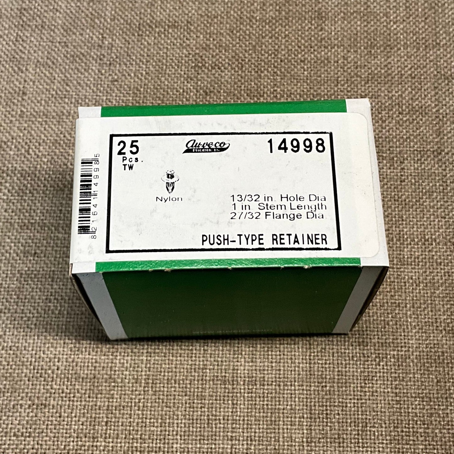 25 Push Type Retainers Auveco 14998 GM : 15672330 ; 15956470 From 1987 - On