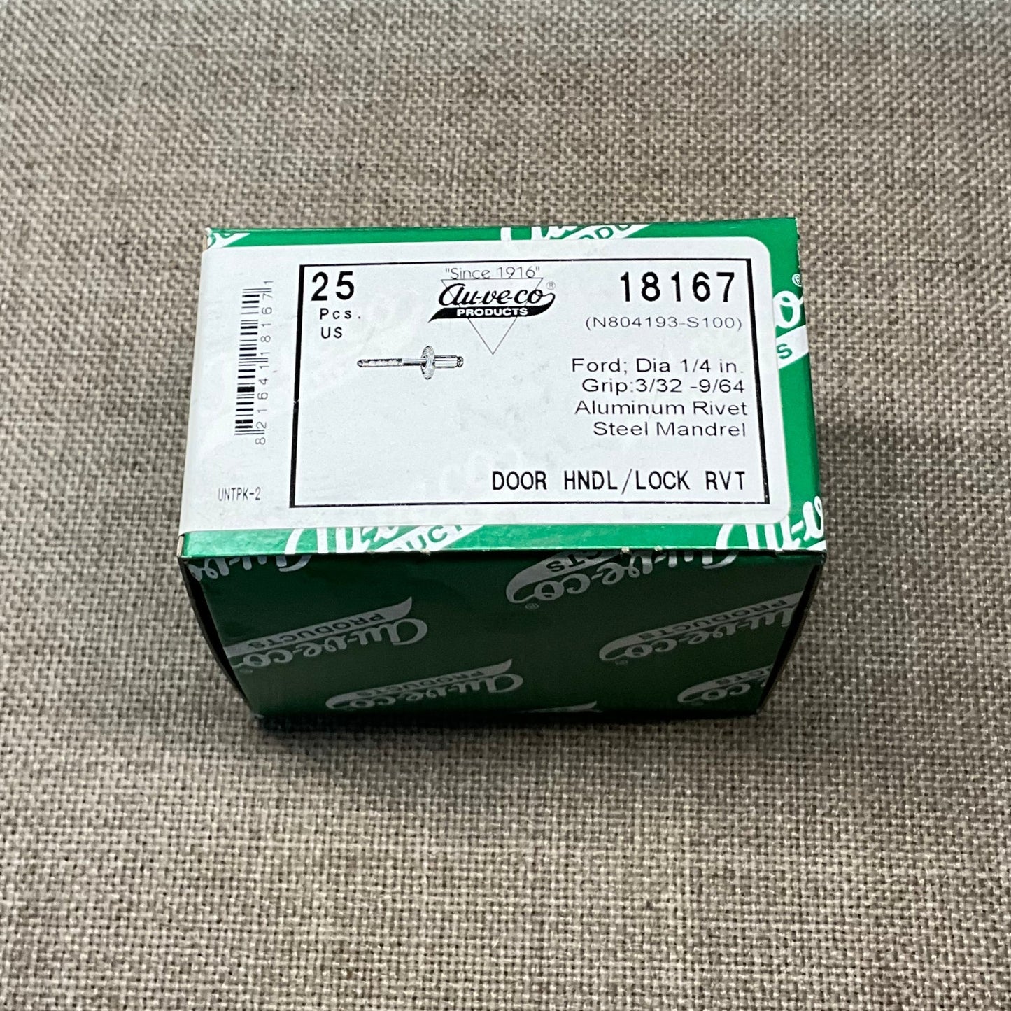 25 Rivets Door Handle Lock Actuator Rocker Panel Auveco 18167 Ford N804193-S100