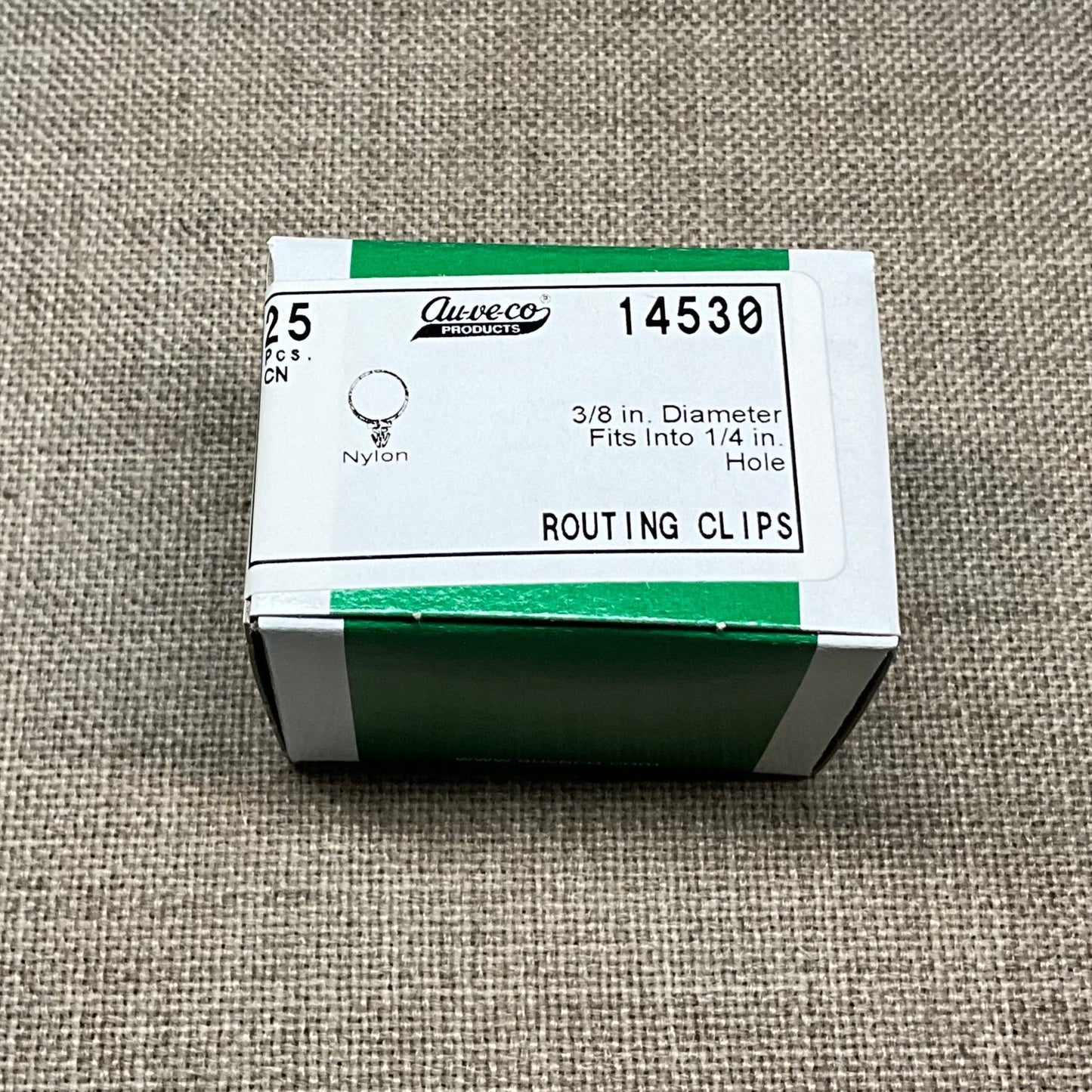 25 Routing Clips Tube Hose Wire Auveco 14530 Universal, For Use on any Auto