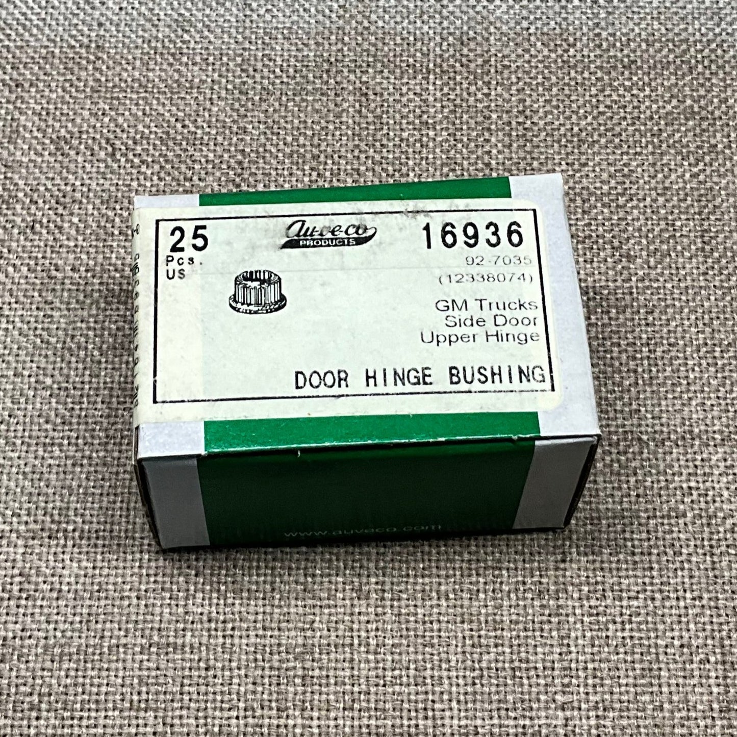 25 Side Door Upper Hinge Bushing for C - K GM Truck Models Auveco 16936 ATV