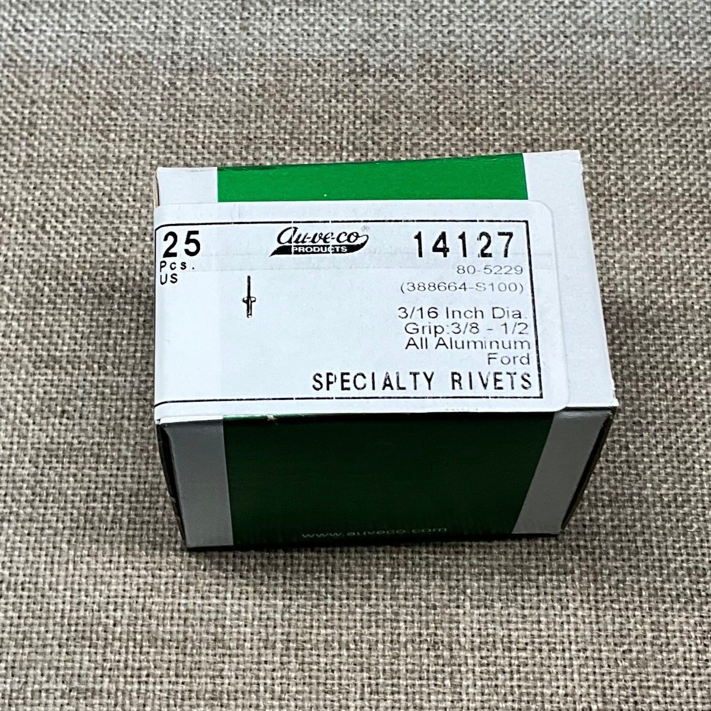 25 Specialty Rivets Auveco 14127 For Auto Ford: 388664-S100 From 1982 &up USA