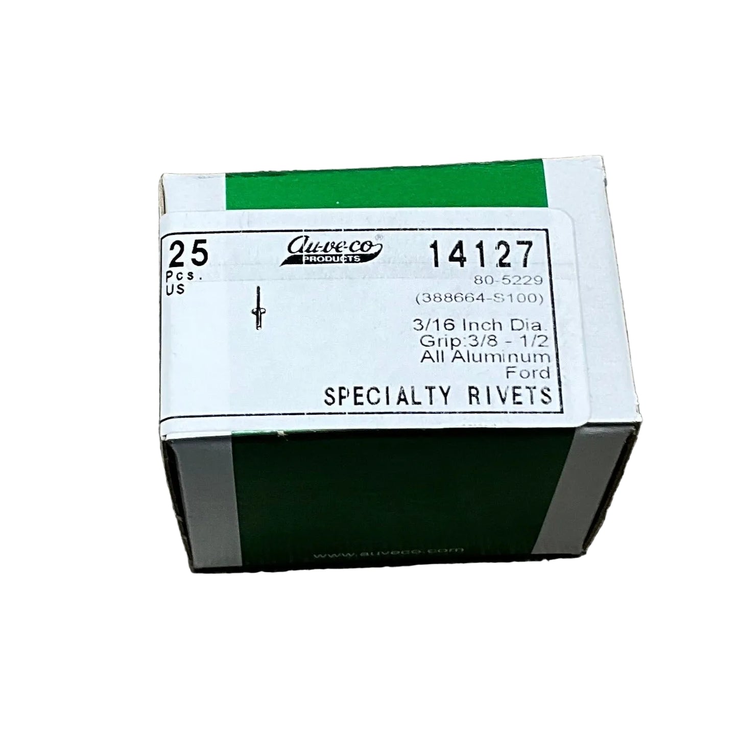 25 Specialty Rivets Auveco 14127 For Auto Ford: 388664-S100 From 1982 &up USA