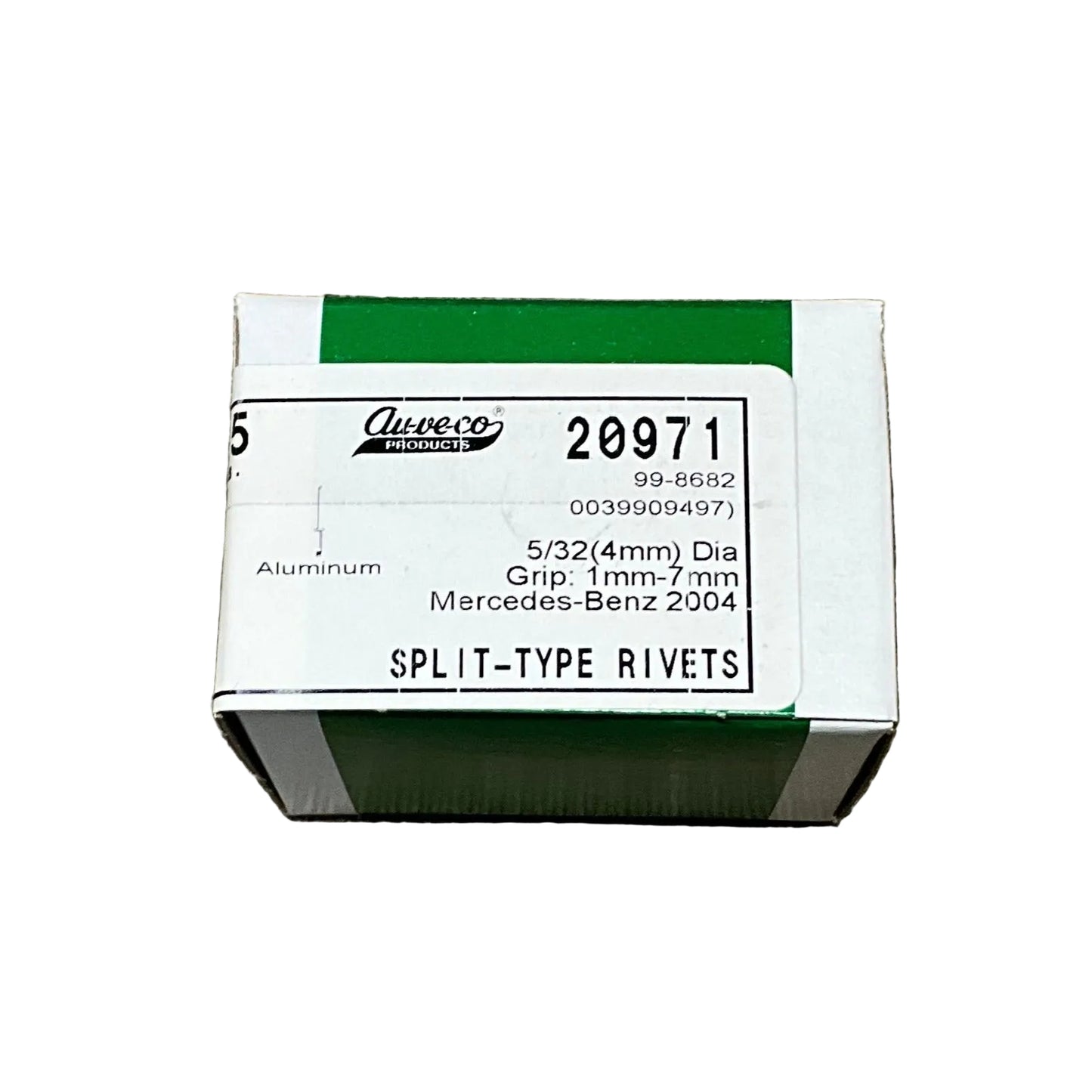 25 Split Type Aluminum Rivets Auveco 20971 Mercedes - Benz 2004 : 0039909497