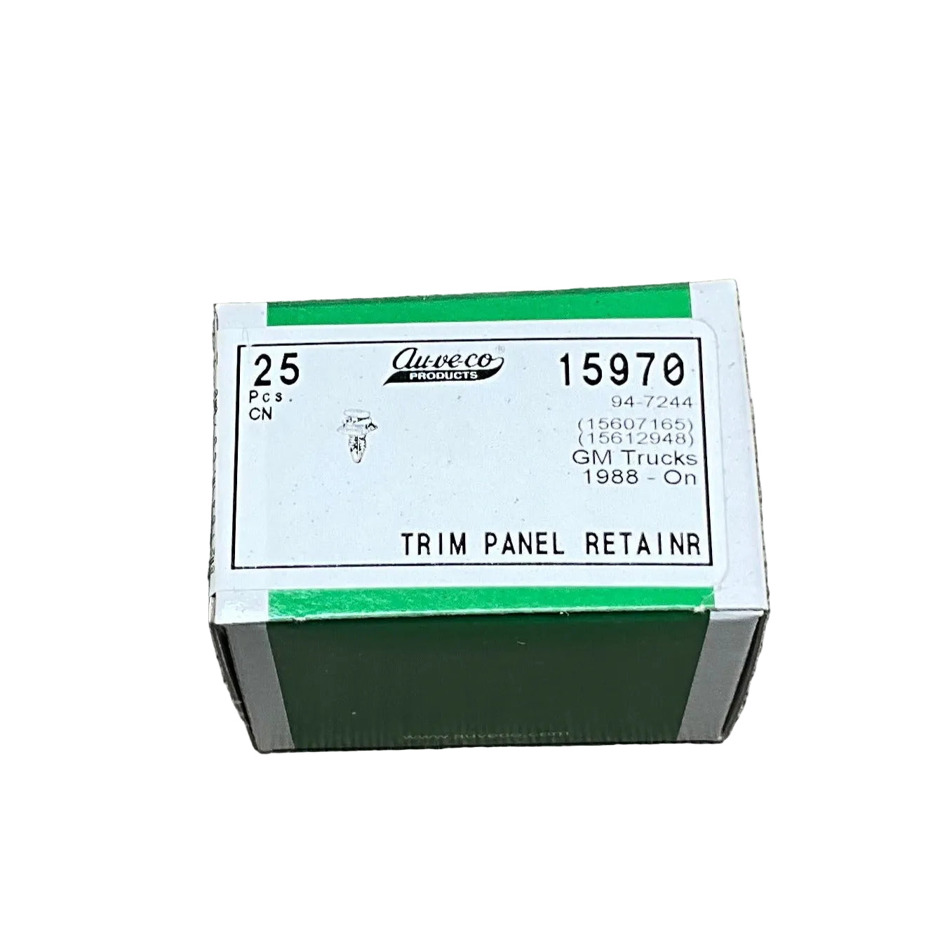 25 Trim Panel Retainers Auveco 15970 GM Truck : 15607165 ; 15612948 Universal