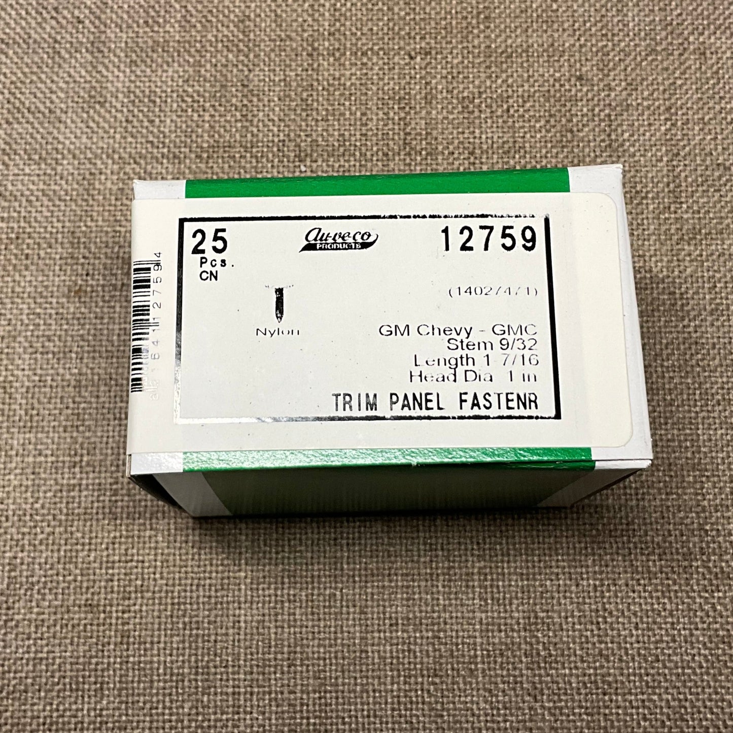 25 Trim Panel Retainers Auveco 12759 GM Trucks: 14027471 ; 1981 On Chevy GMC