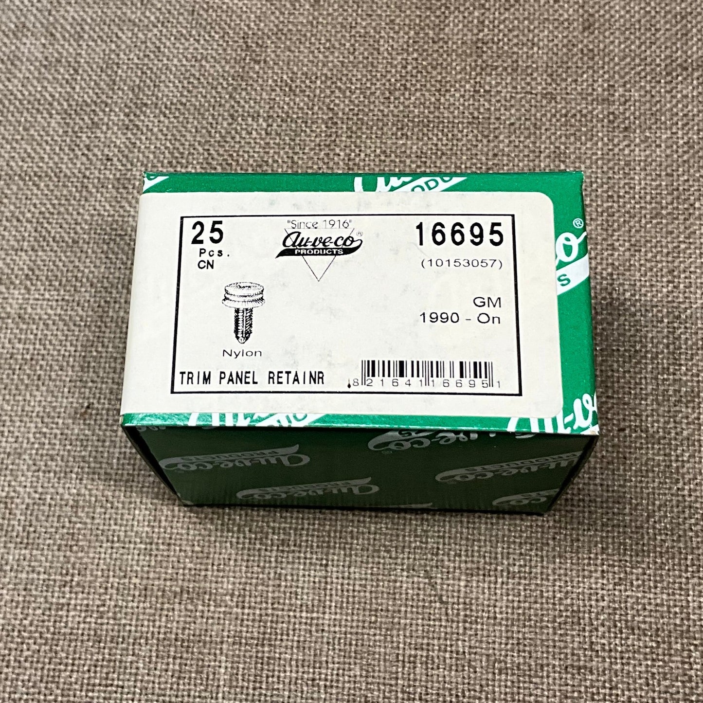 25 Trim Panel Retainers Auveco 16695 OEM GM : 10153057 From 1982 - On Car Truck