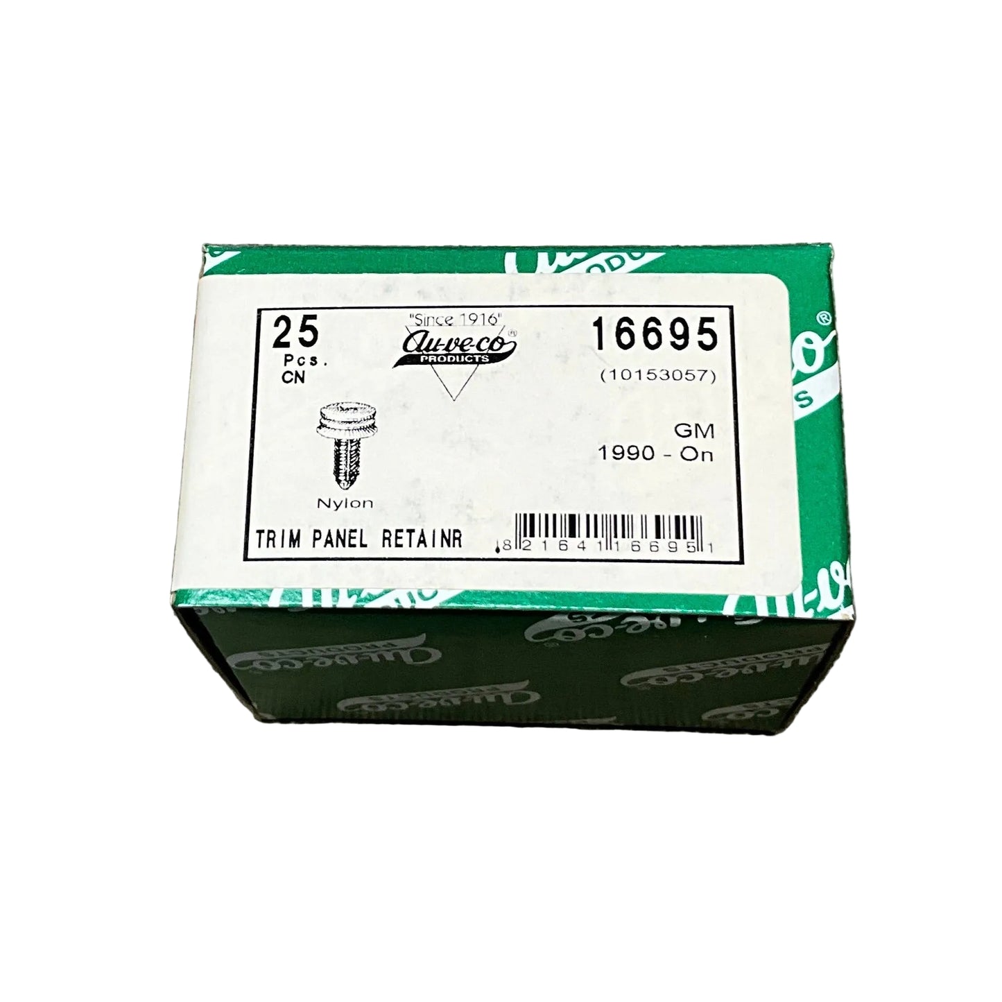 25 Trim Panel Retainers Auveco 16695 OEM GM : 10153057 From 1982 - On Car Truck