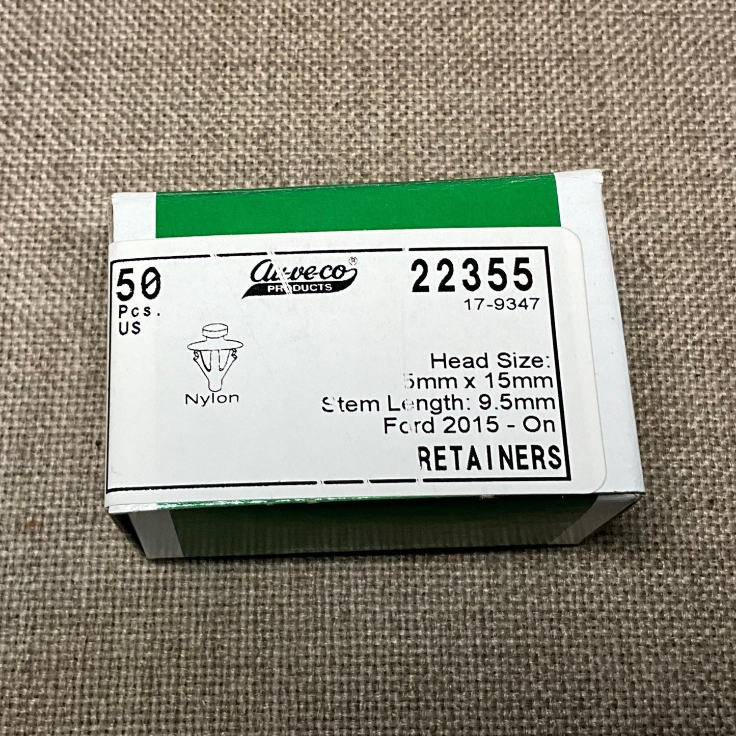 20 Auveco 22355 Retainer Clips & Fender Seal for Ford Mustang 2015-On