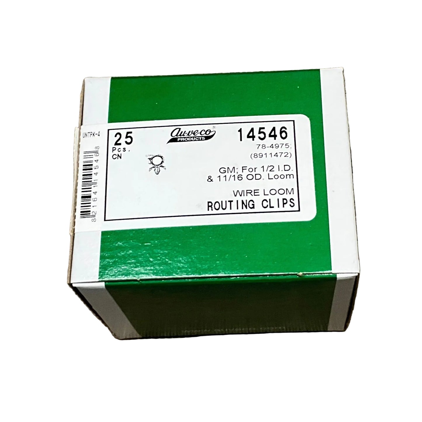 25 Wire Loom Routing Clips Auveco 14546 GM : 8911472 Hose Wire Tube Clamps