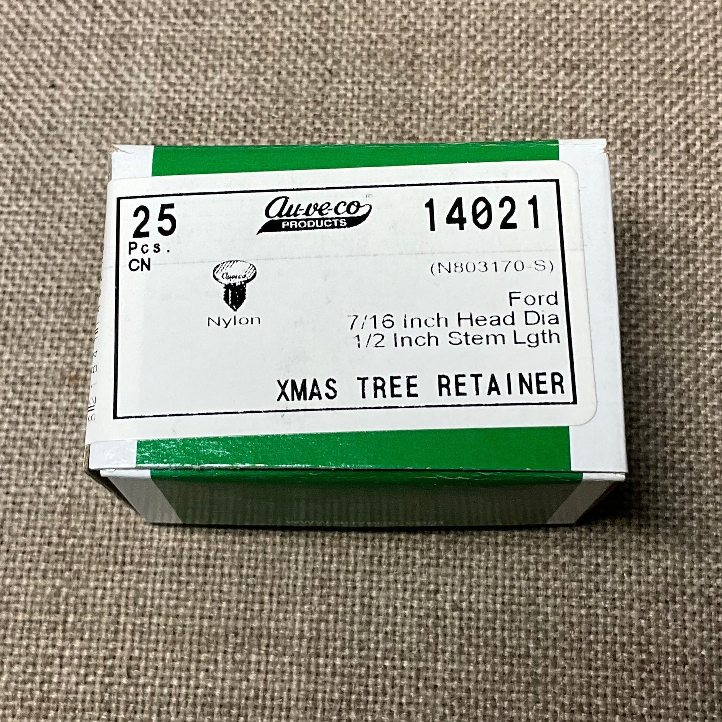 25 X - Mas Tree Retainers Auveco 14021 Frd: N803170-S Fascia Retainer '84 - On