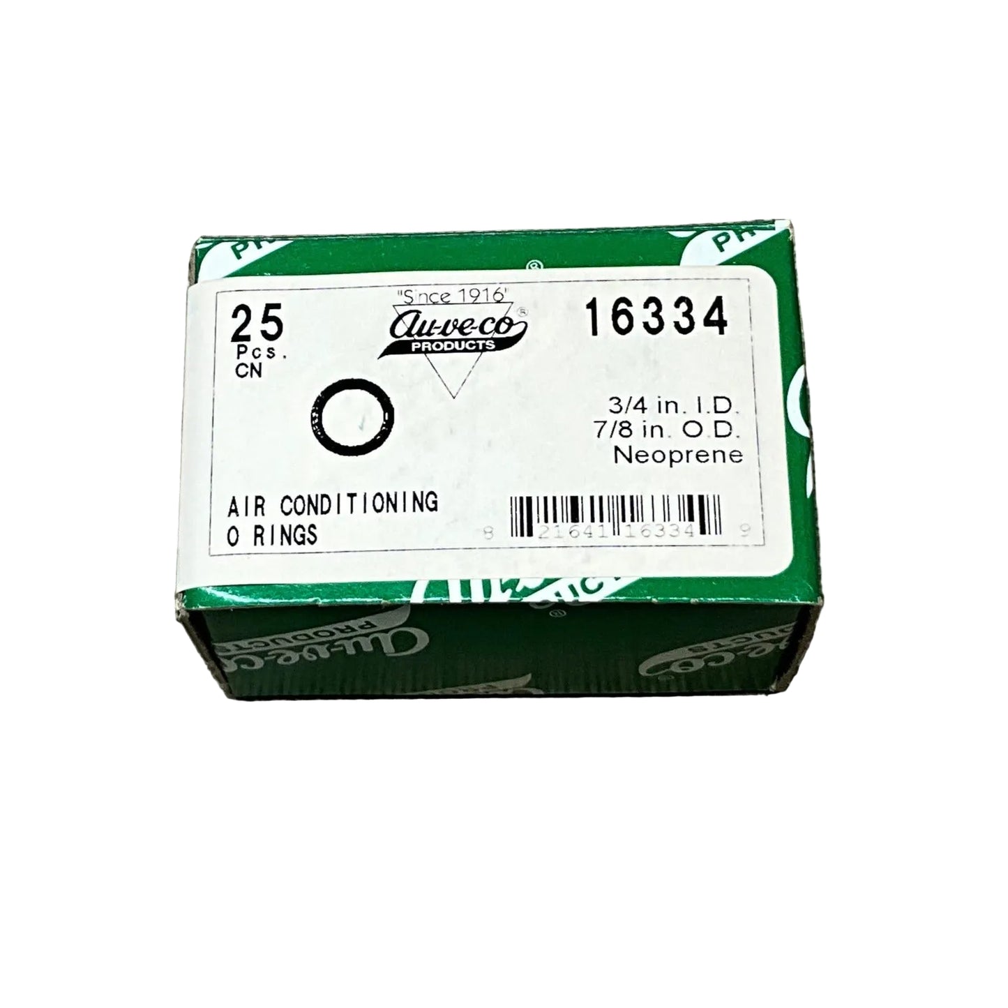 25-Auveco 16334 Air Conditioning O-Rings 3/4" I. D. , 7/8" O.D., 1/16" Thick