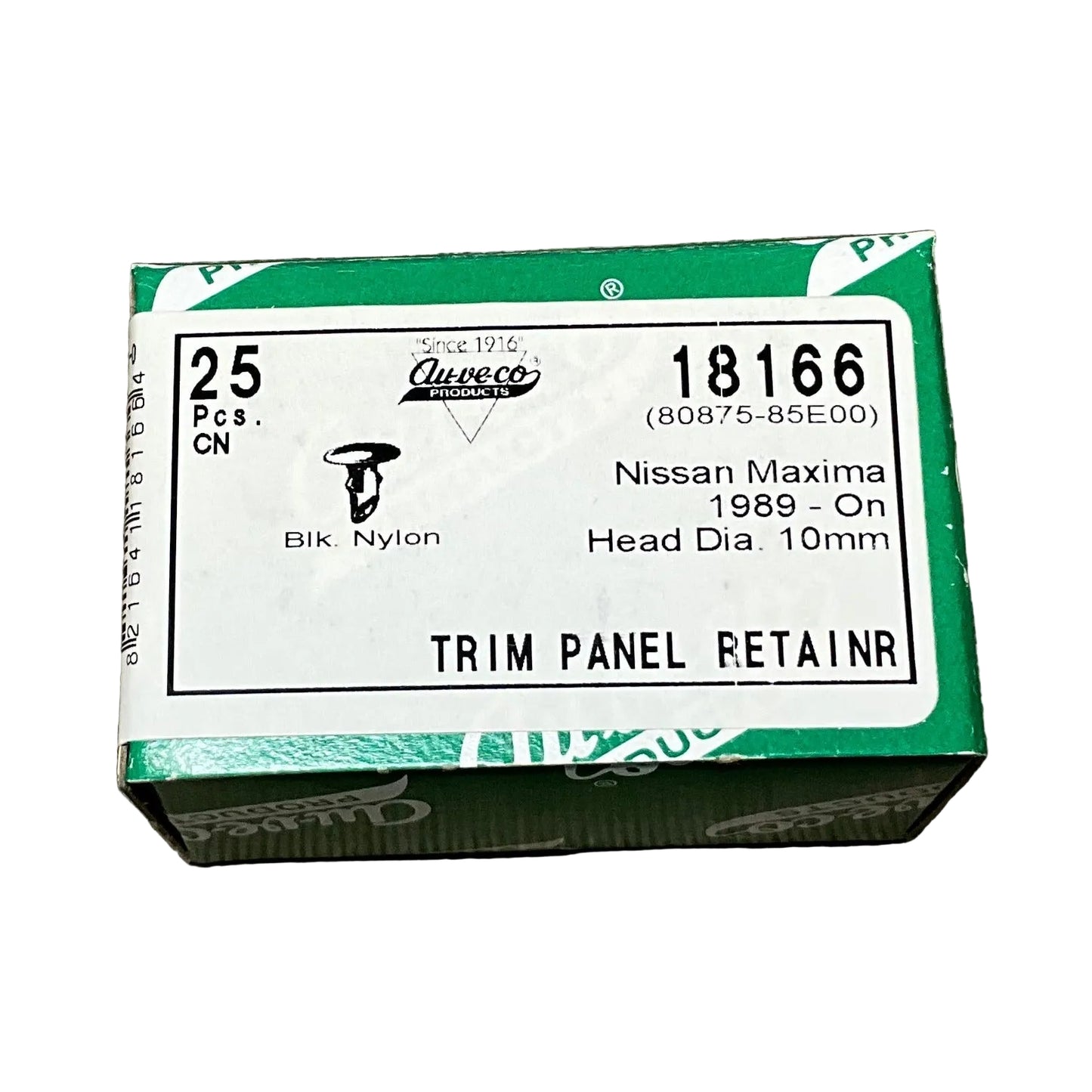 25-Auveco 18166 Trim Panel Retainer, 10mm Head Diameter, for Nissan 80875-85E00