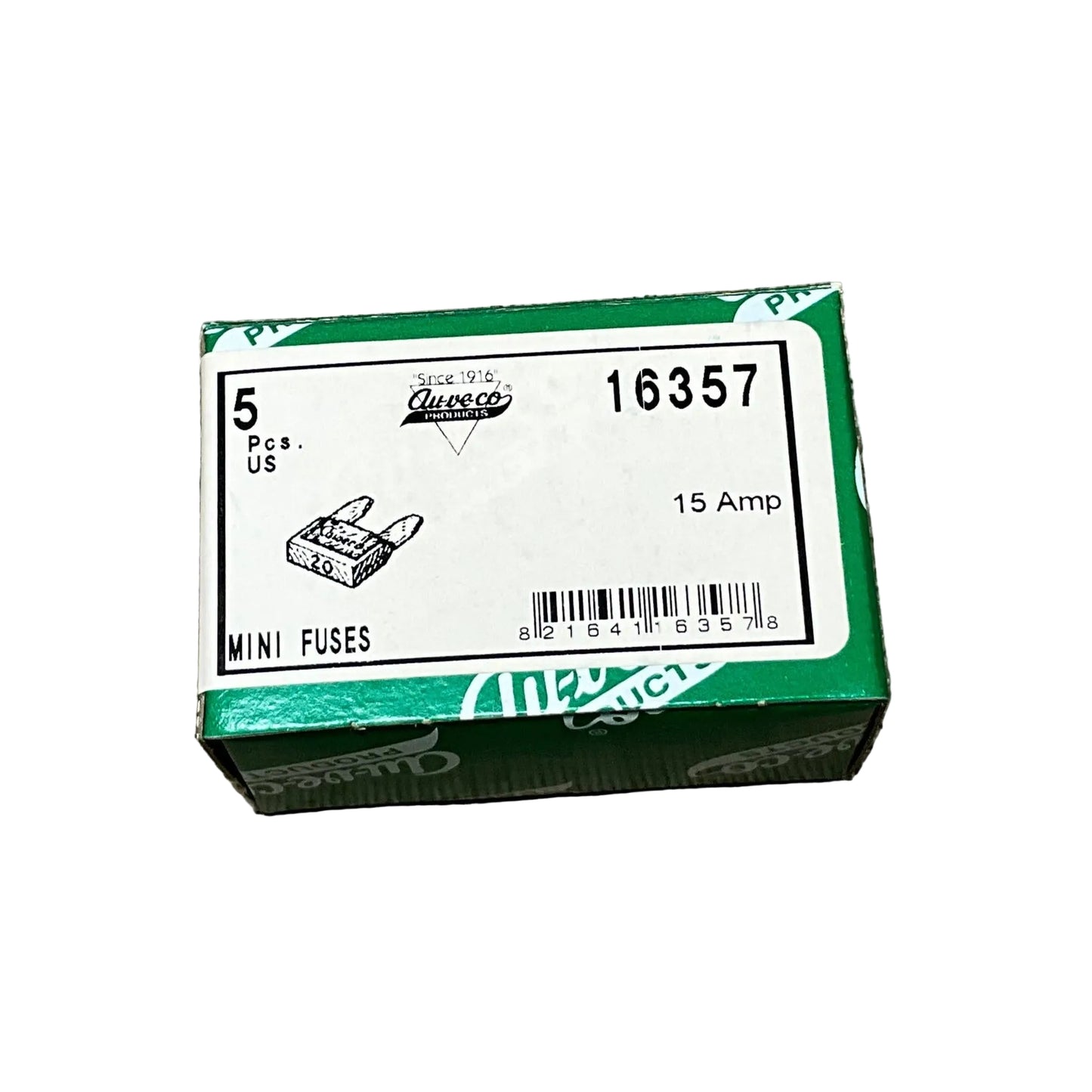 5 - 15 AMP Mini Fuses Auveco 16357 Car Truck Van Auto Universal Electrical Use