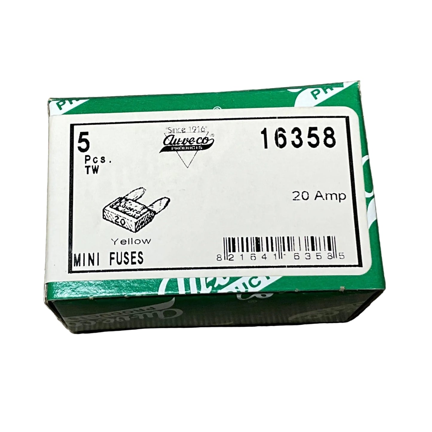 5 - 20 AMP Mini Fuses Auveco 16358 Car Truck Van Auto Universal Electrical Use