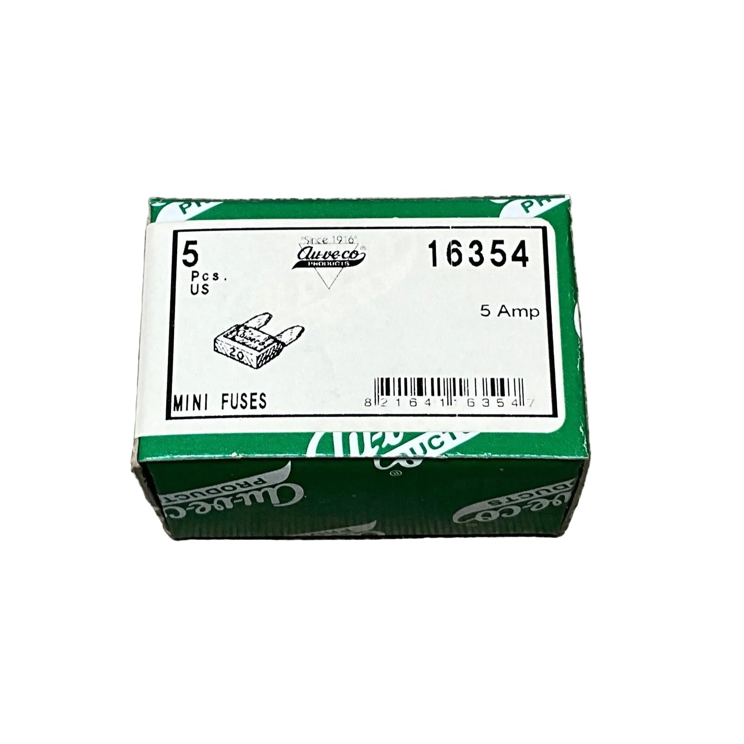 5 - 5 AMP Mini Fuses Auveco 16354 Car Truck Van Auto