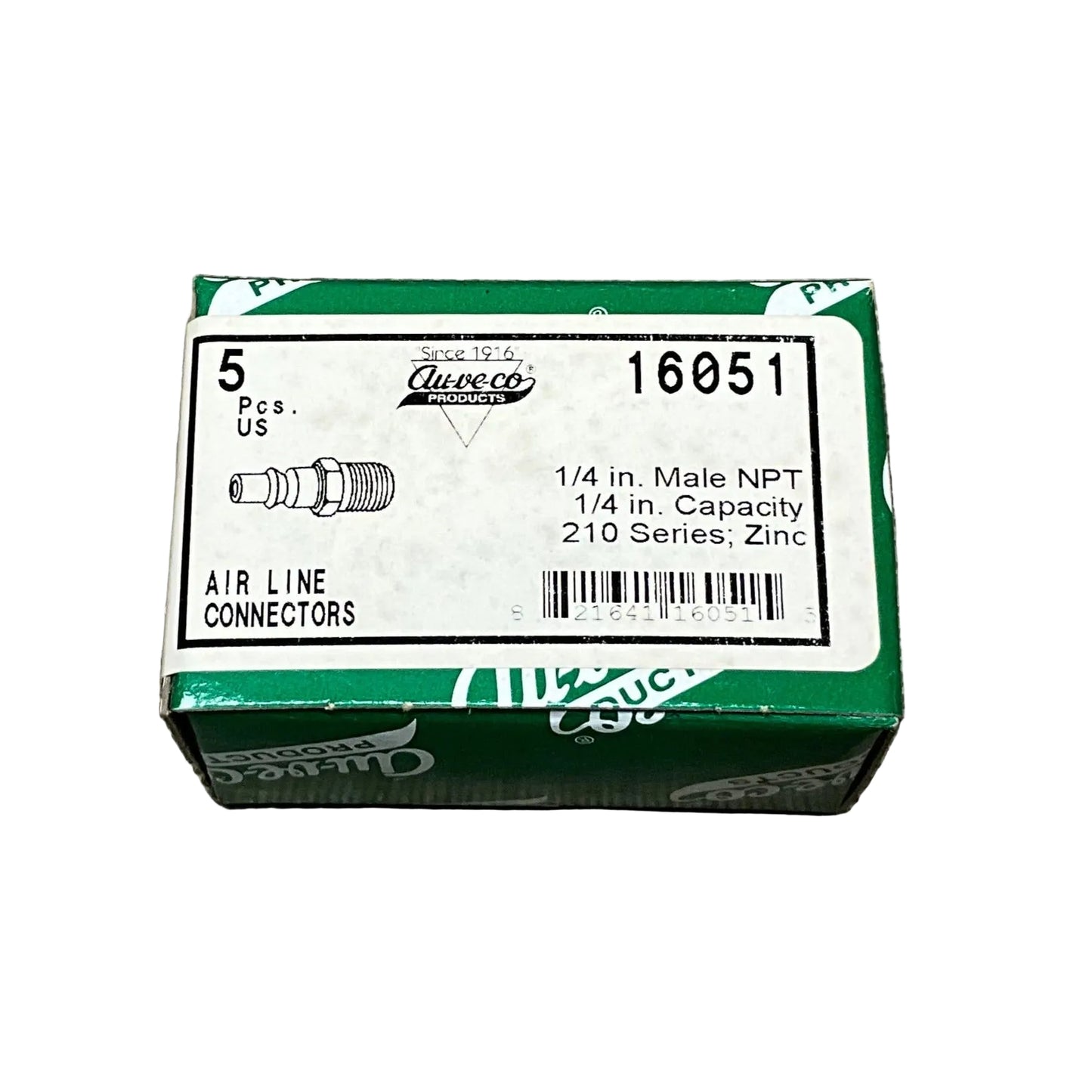 5 Air Line Couplings - Connectors 210 Series Auveco 16051 Automobile Universal