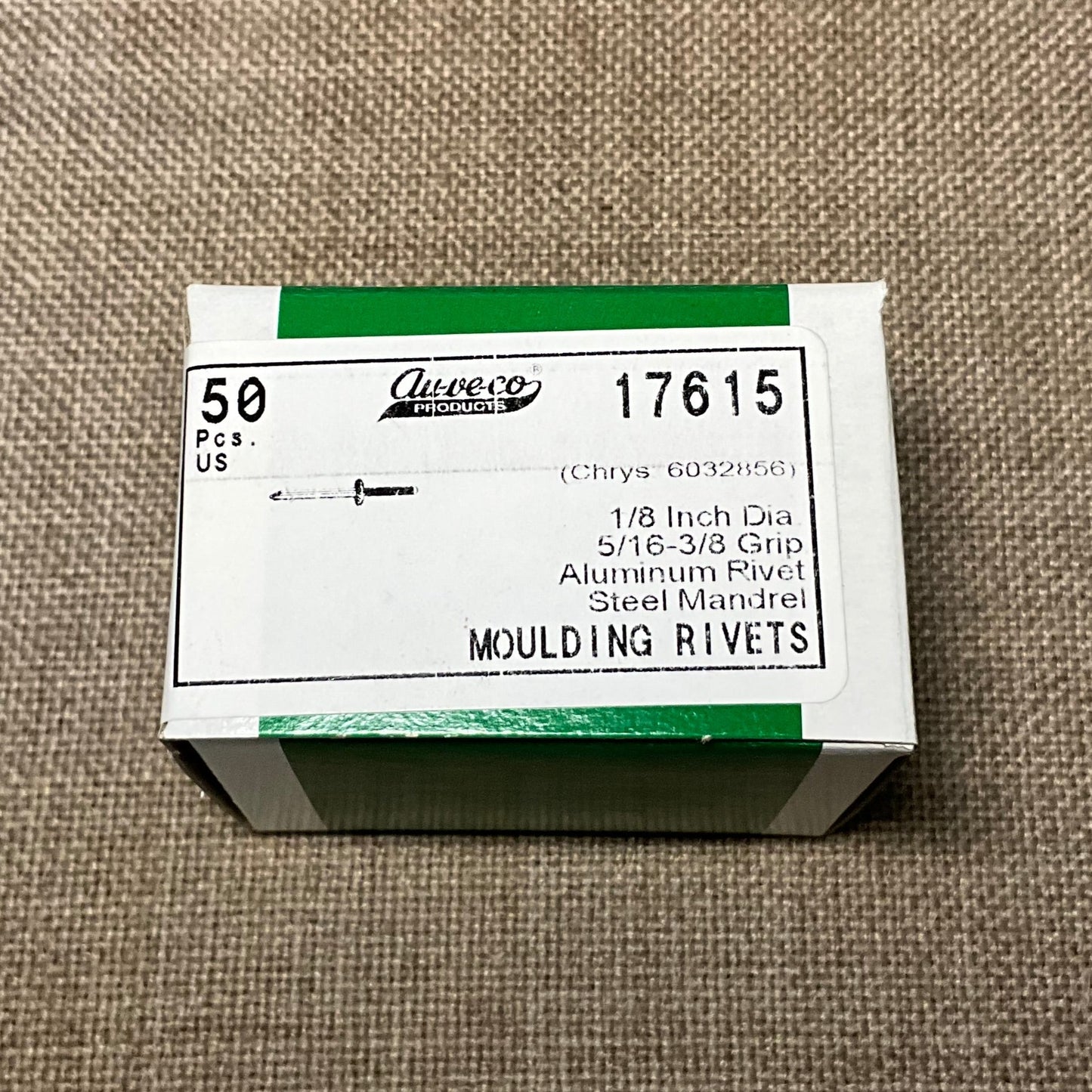 50 "Peel - Type" Specialty Moulding Rivets Auveco 17615 Chrysler OEM : 6032856