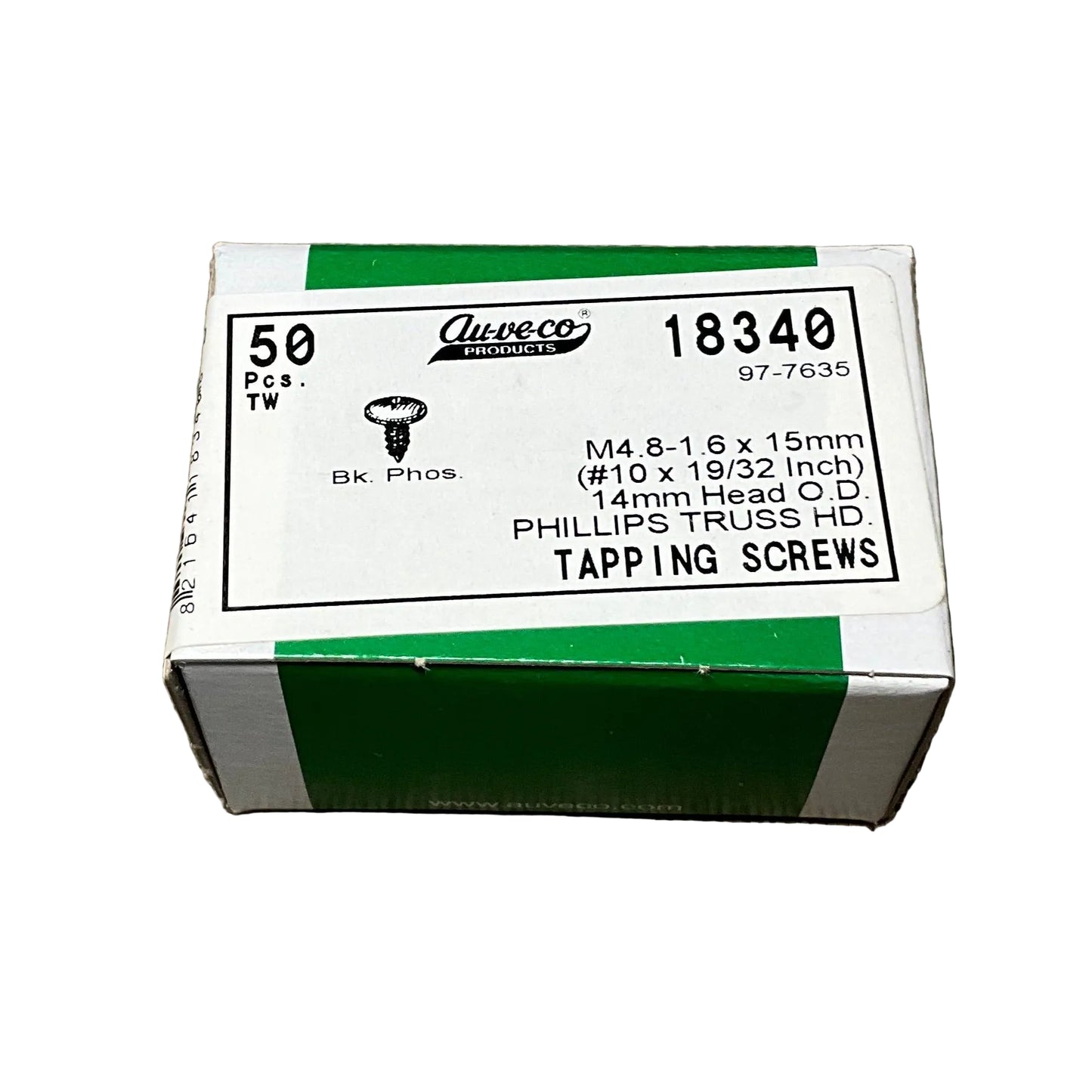 50 Bumper Phillip Truss Head Tapping Screws Auveco 18340 Universal General Use