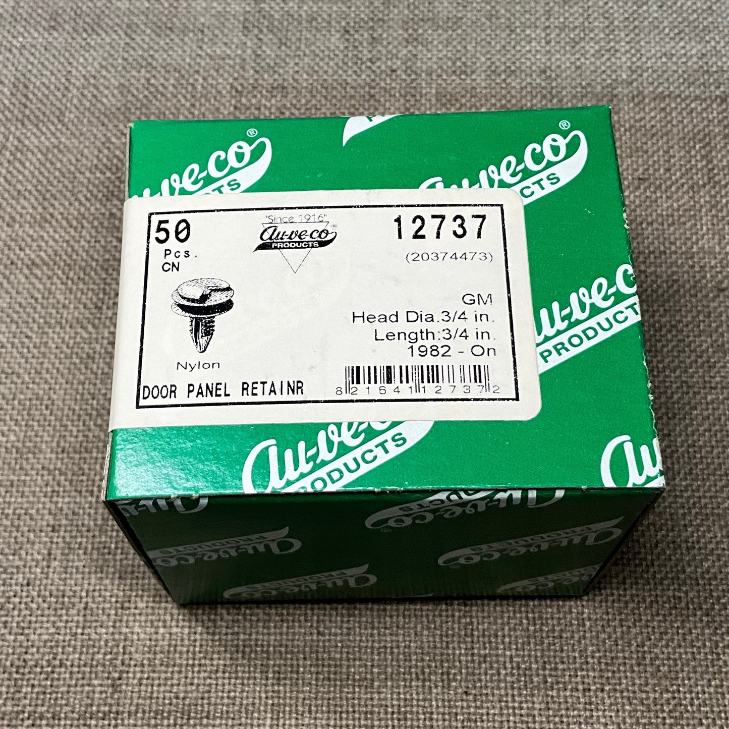 50 Door Panel Retainers Auveco 12737 OEM GM: 20374473 & 12337920 From 1989 On