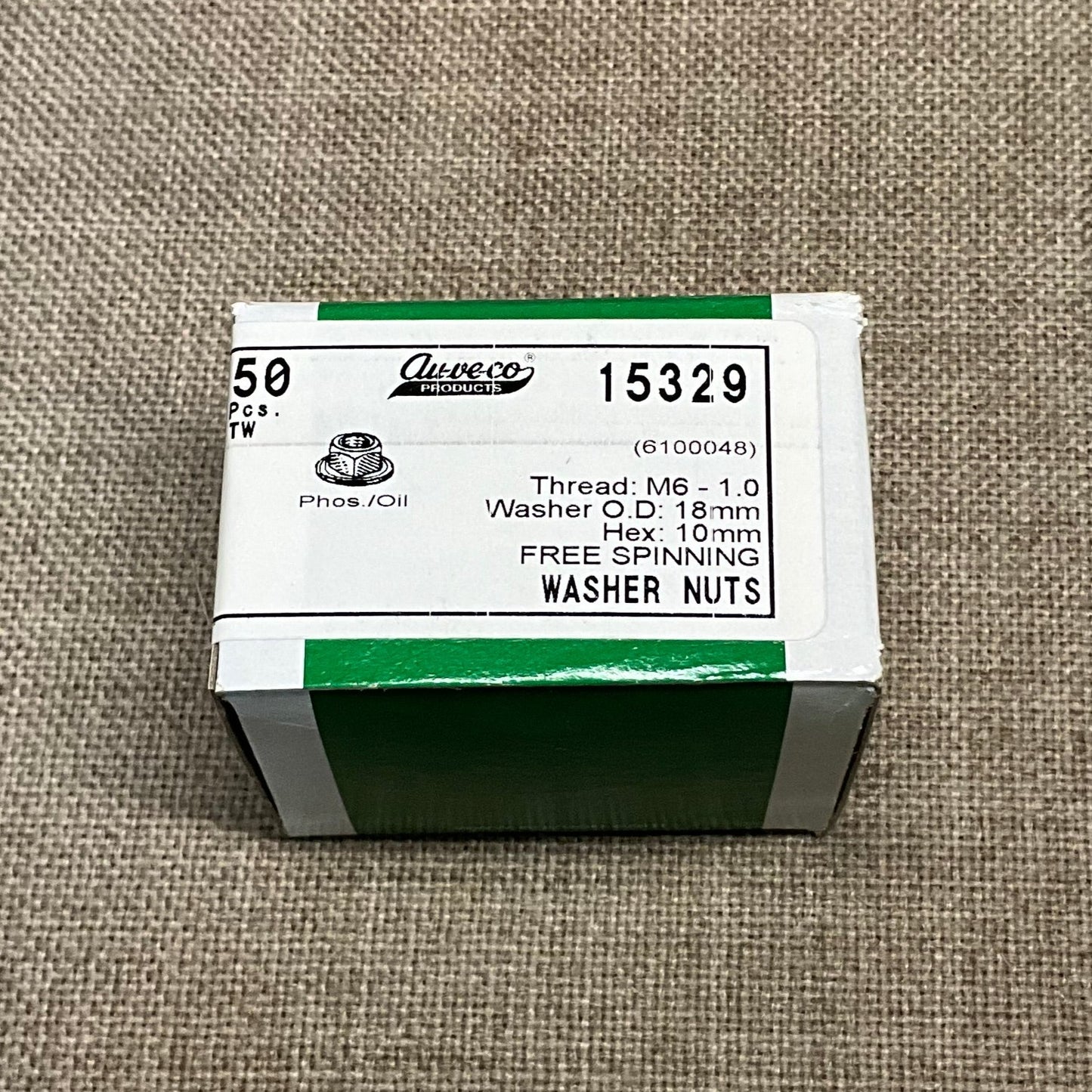 50 Free Spinning Washer Nuts Auveco 15329 Automobile Car Truck ATV Van SUV
