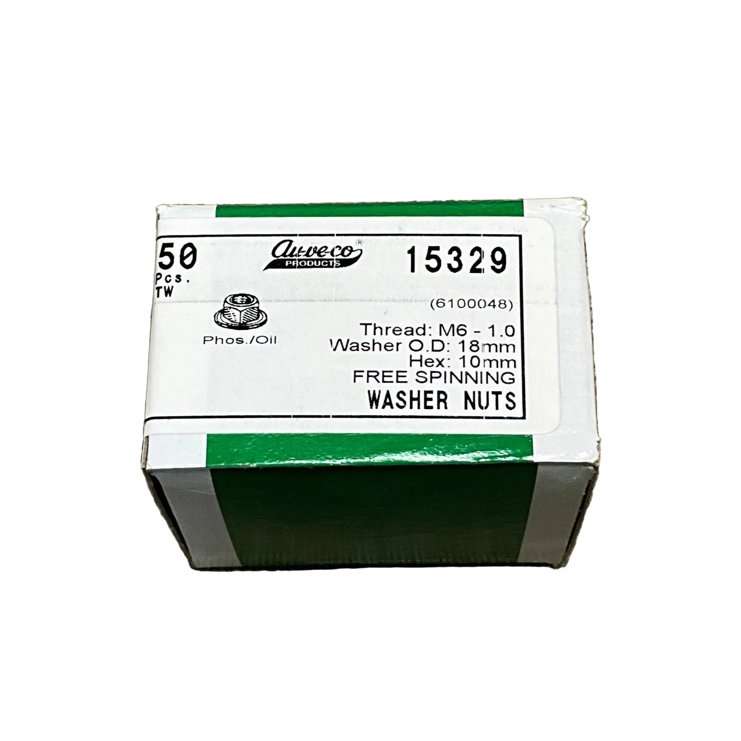 50 Free Spinning Washer Nuts Auveco 15329 Automobile Car Truck ATV Van SUV