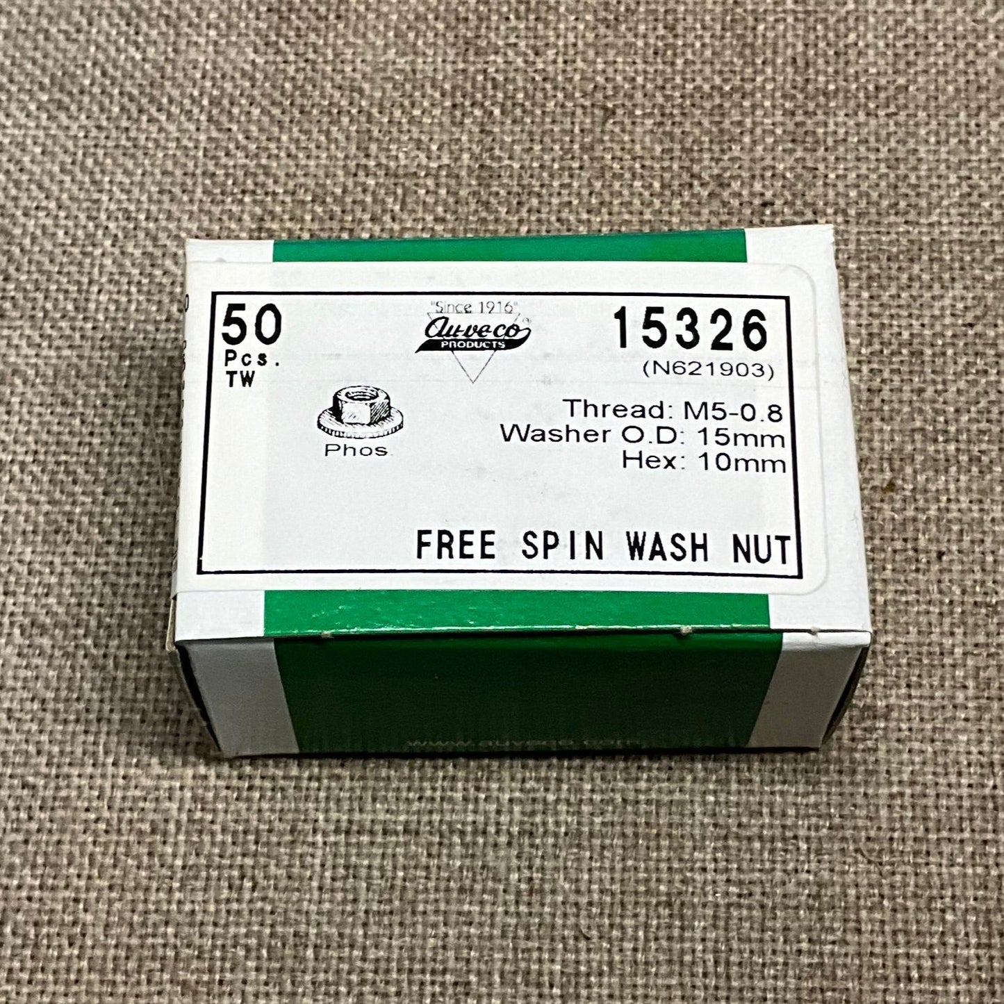 50 Free Spinning Washer Nuts Auveco 15326 OEM:N621903 Universal Car Truck ATV