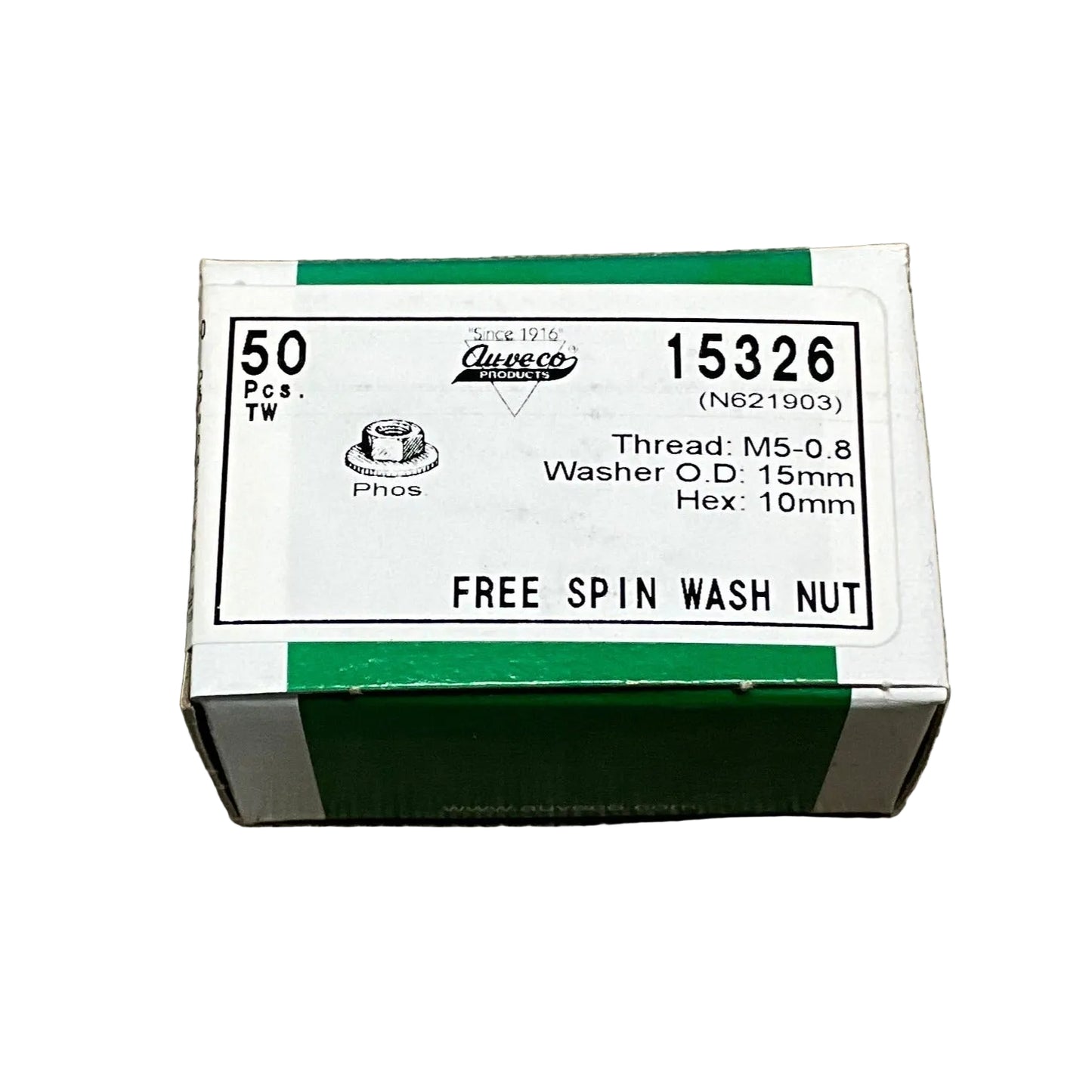 50 Free Spinning Washer Nuts Auveco 15326 OEM:N621903 Universal Car Truck ATV