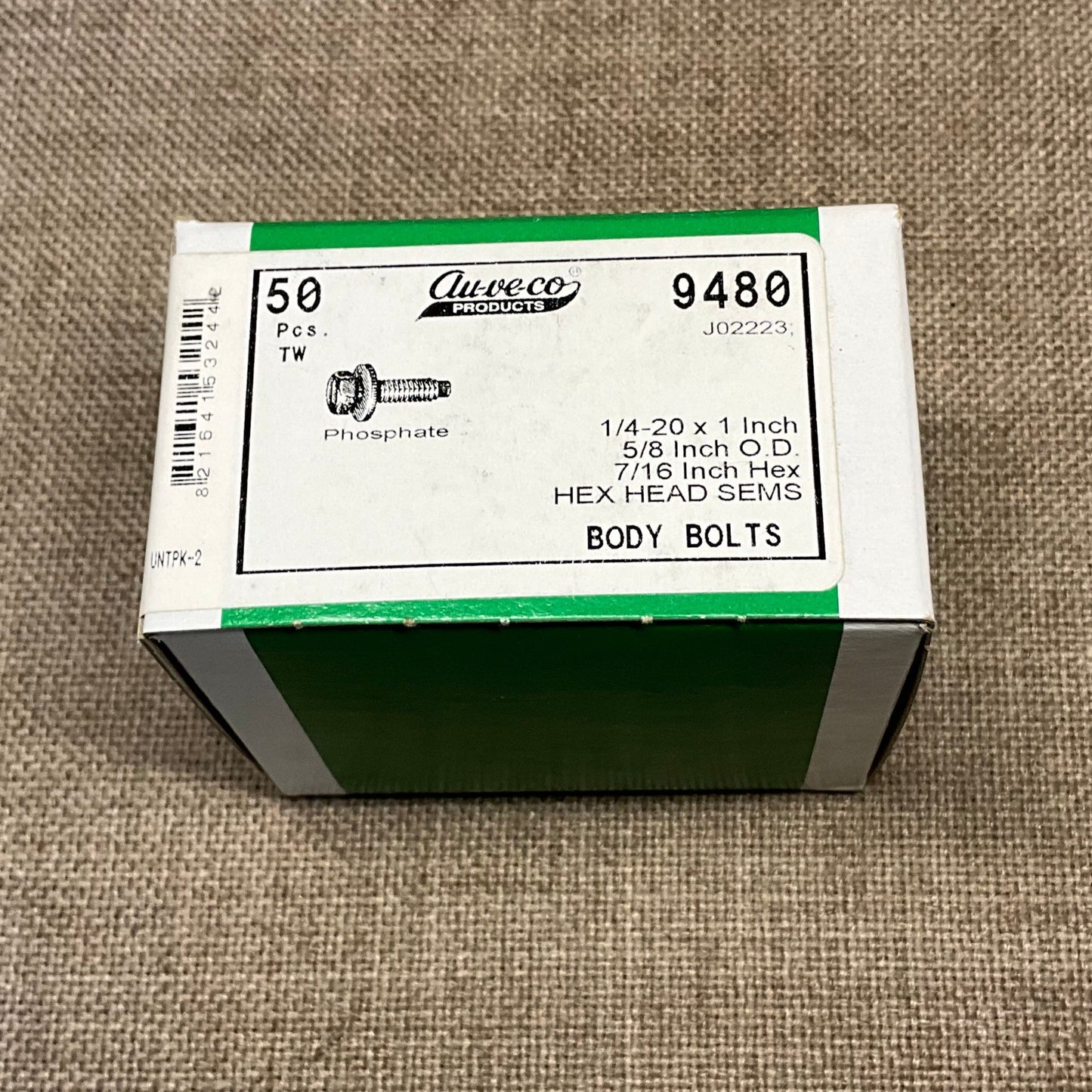 50 Hex Head Sems Body Bolts With Dog Point Auveco 9480 For Chrysler : 6025329