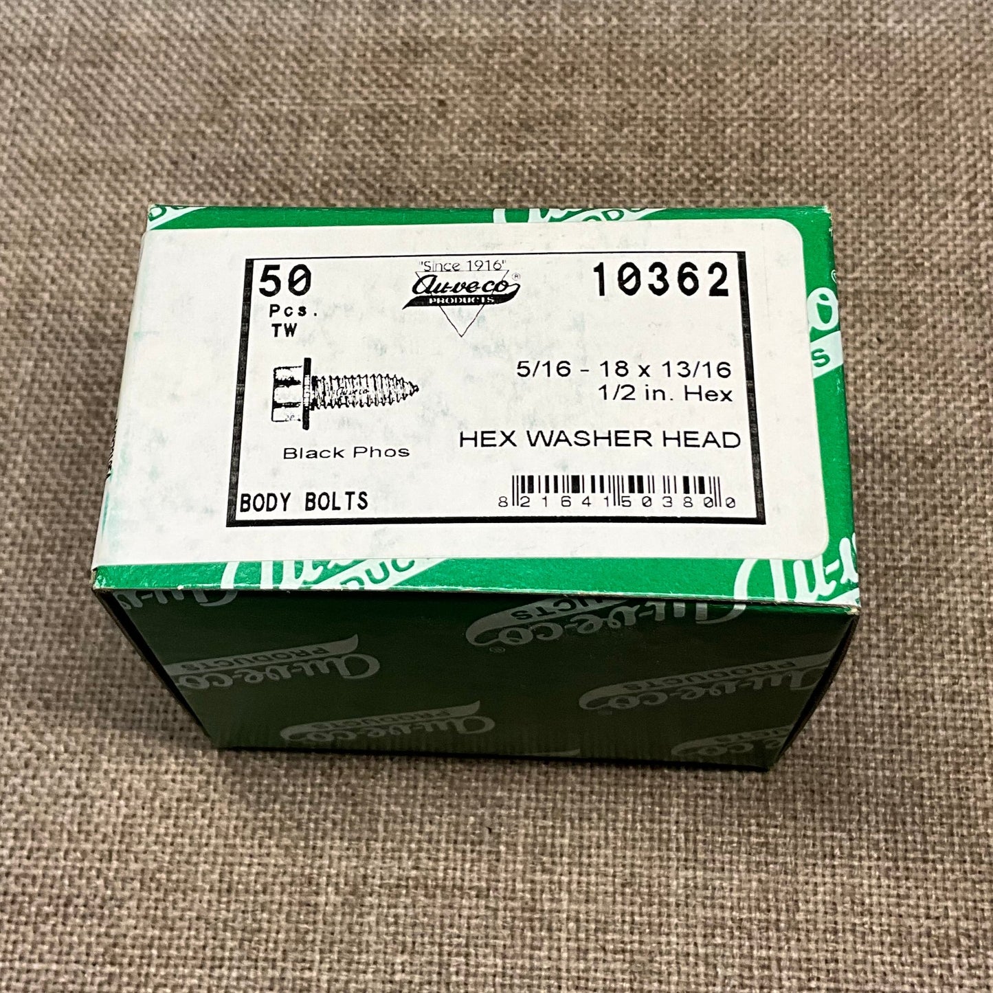 50 Hex Washer Head Body Bolts Auveco 10362 GM Autos and General Purpose